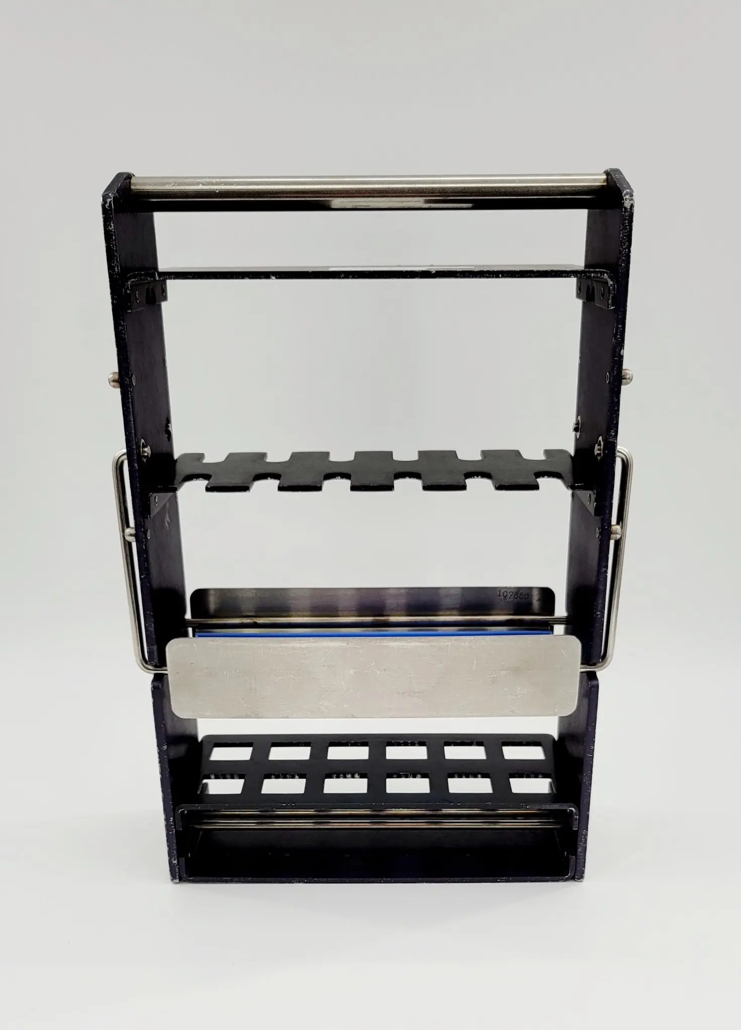 Jarit 250-092 Instrument Rack w/ 12 Slots 2-1/2" x 7" x 10" Black - Image 2