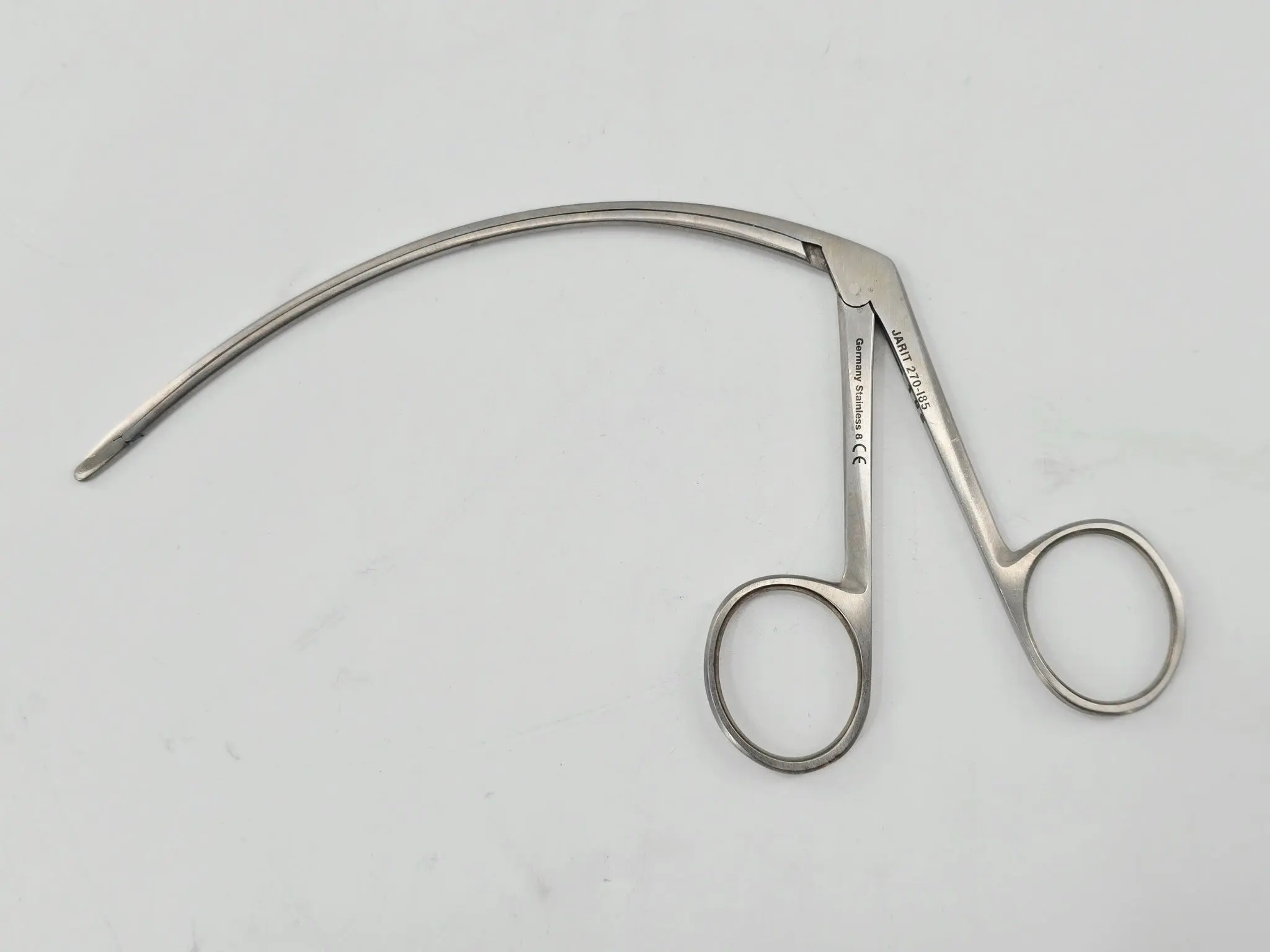 Jarit 270-185 Carroll Tendon Retriever Curved Shaft Serrated Jaws 5-1/2" - Image 2