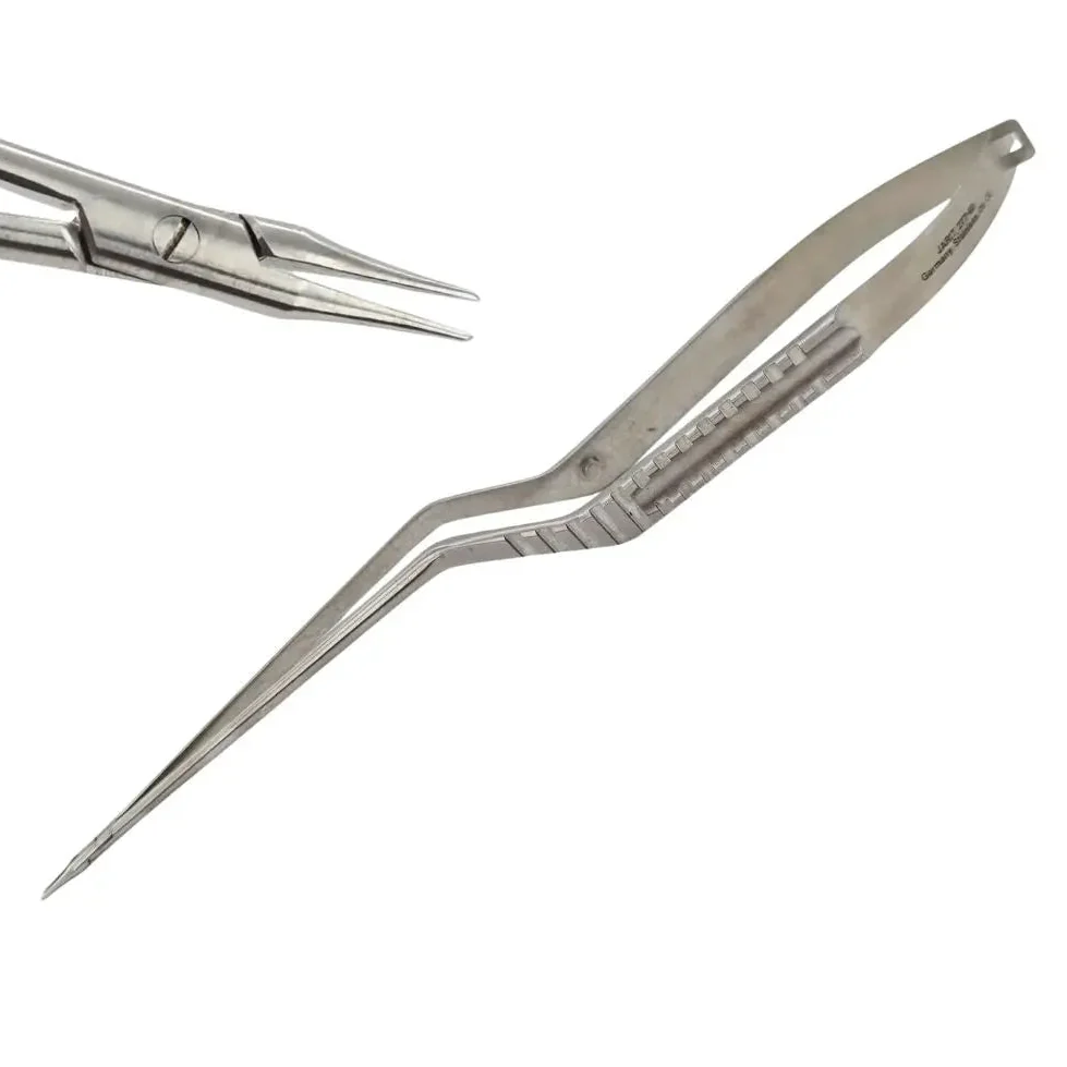 Jarit 277-110 Yasargil Needle Holder Straight Flat Bayonet Handle ENT 8-3/4"
