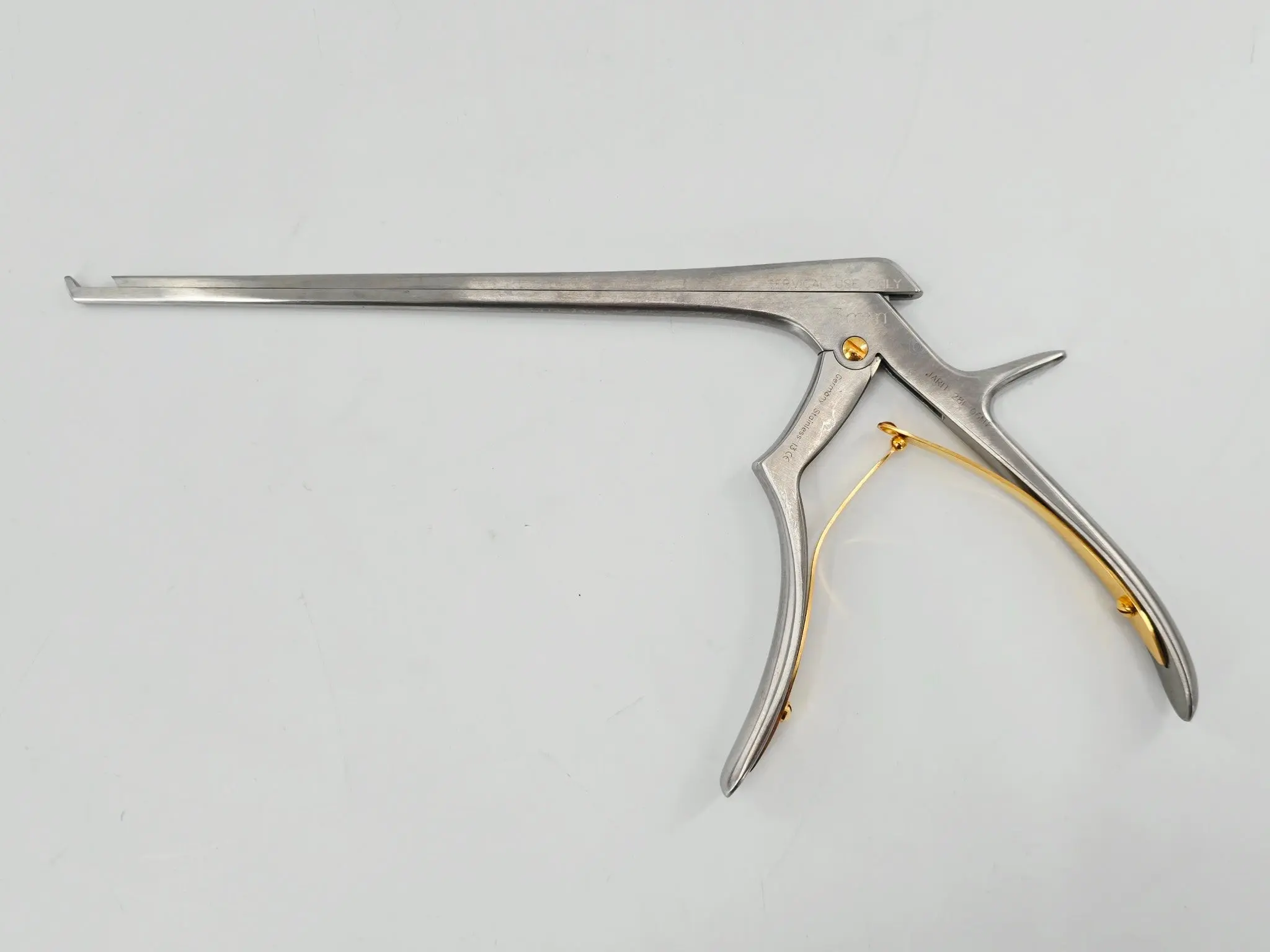 Jarit 281-061TF Kerrison Micro Cervical Rongeur Angled 40° 3mm Bite 10-1/2" - Image 2