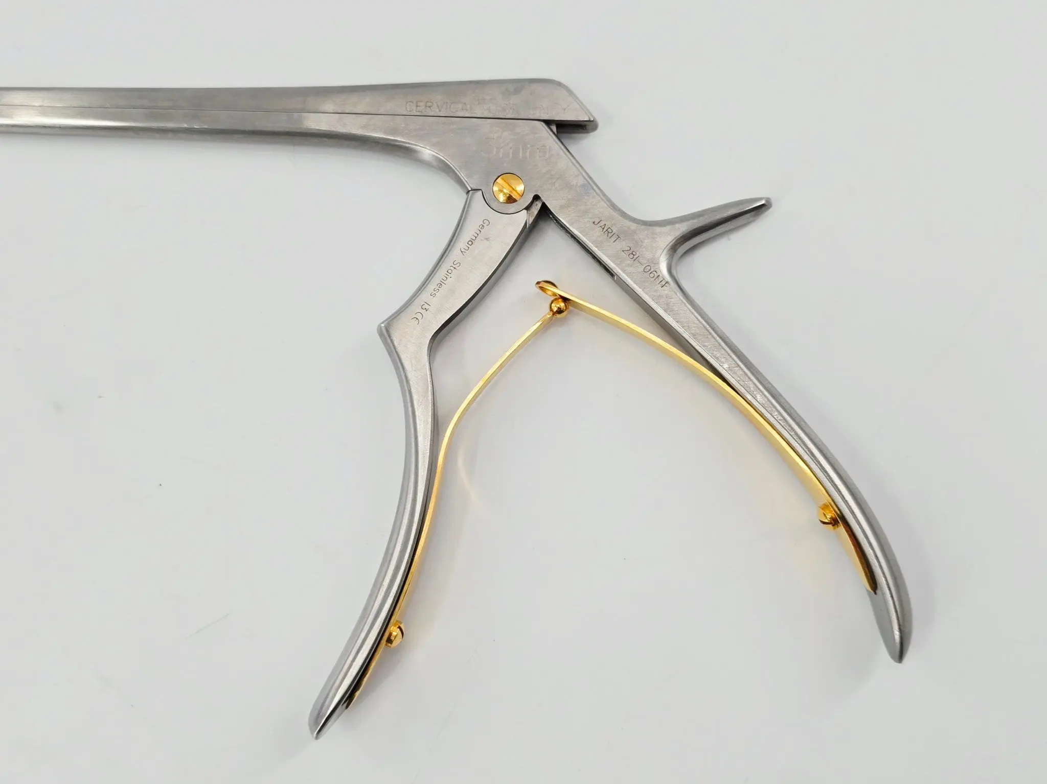 Jarit 281-061TF Kerrison Micro Cervical Rongeur Angled 40° 3mm Bite 10-1/2" - Image 3