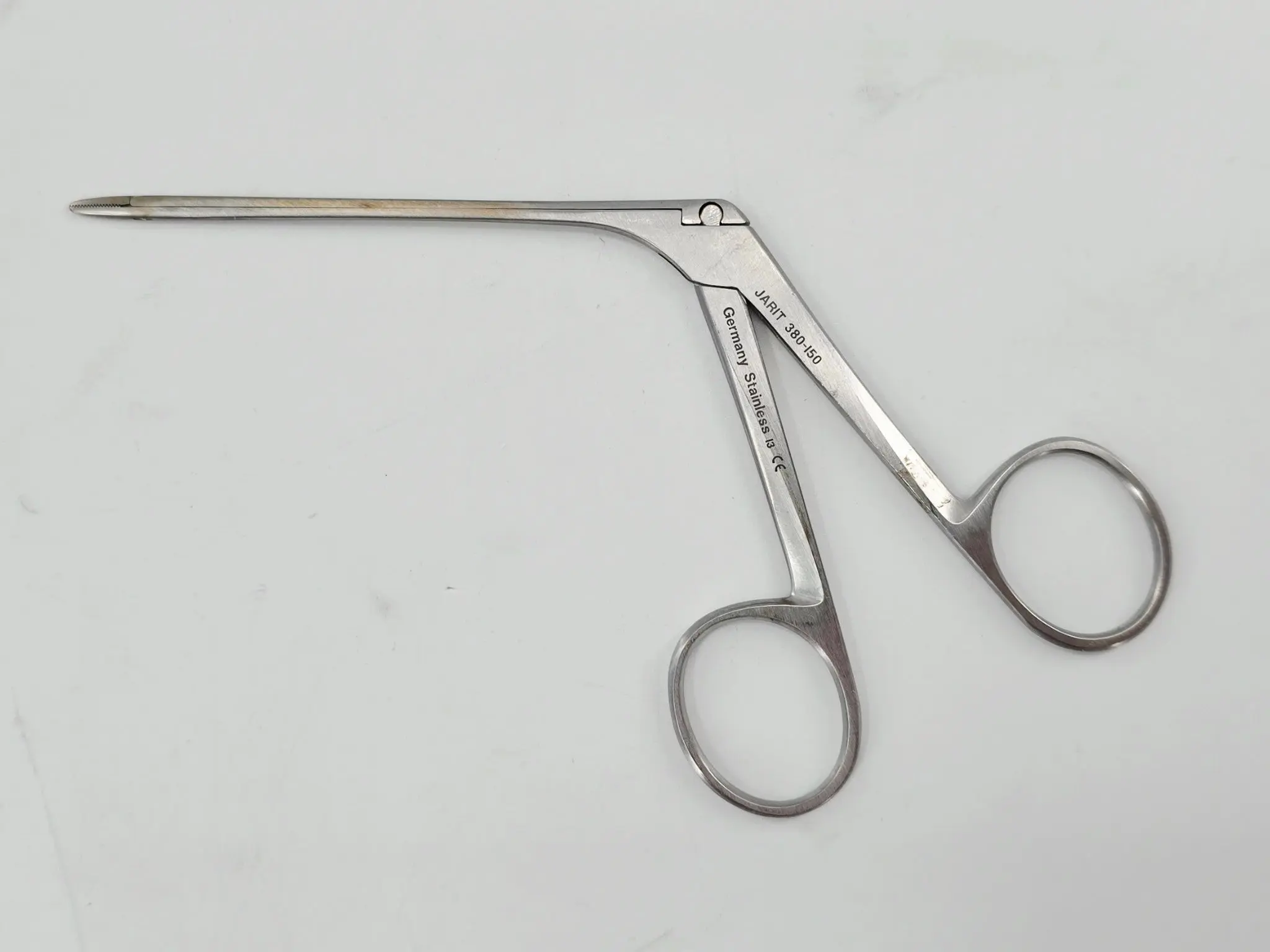 Jarit 380-150 Hartman Alligator Ear Forceps Serrated 1.8x0.8mm Jaws ENT 5-1/4" - Image 2