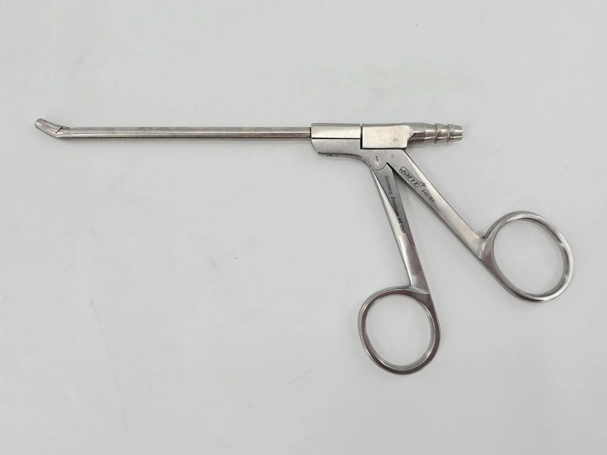 Jarit 440-186 Blakesley Suction Forceps Angled Up Size 1 4mm Jaws ENT 7-3/4" - Image 2