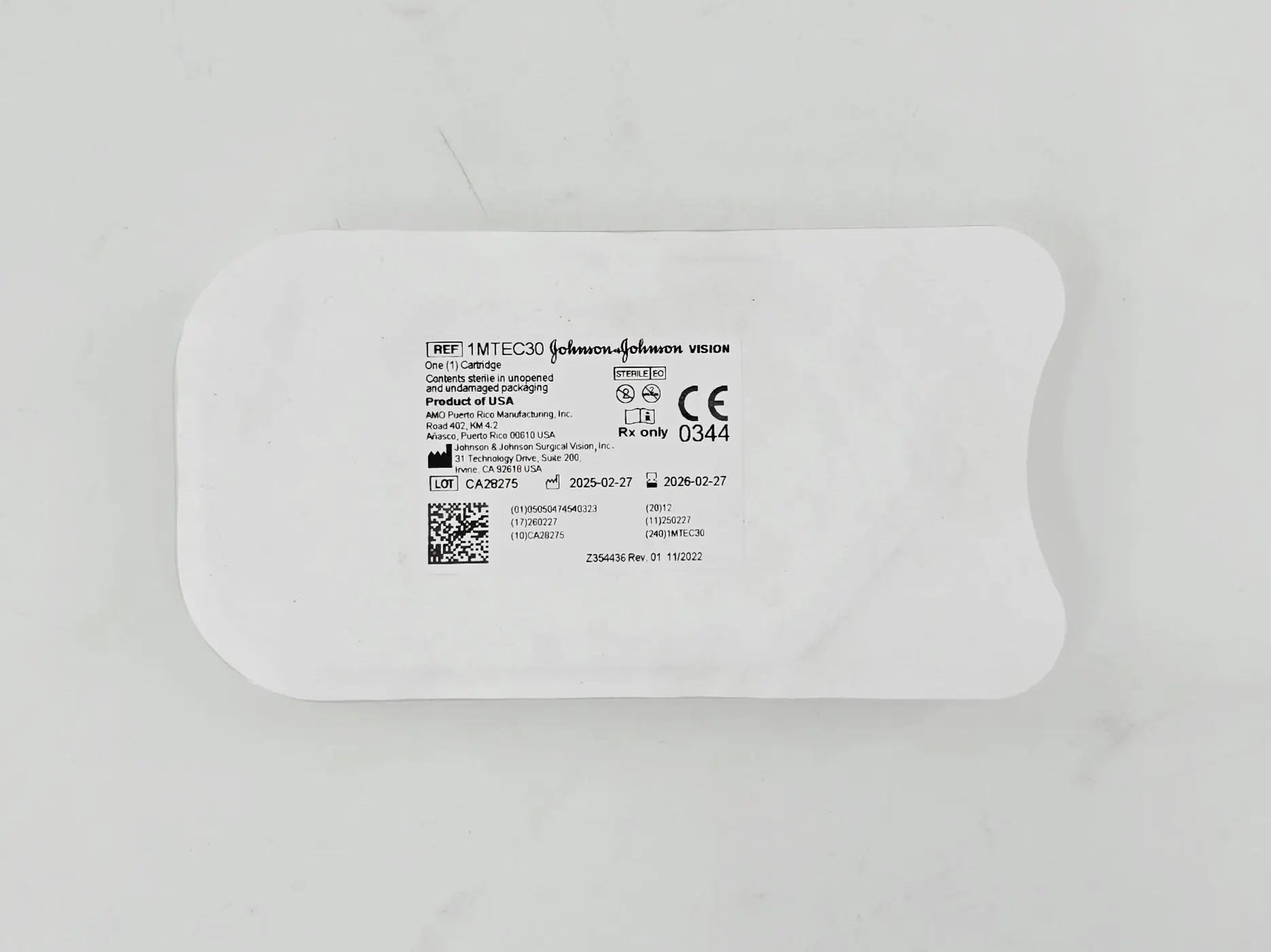 Johnson & Johnson 1MTEC30 Unfolder Platinum 1 Series Cartridge 1/EA - Image 2