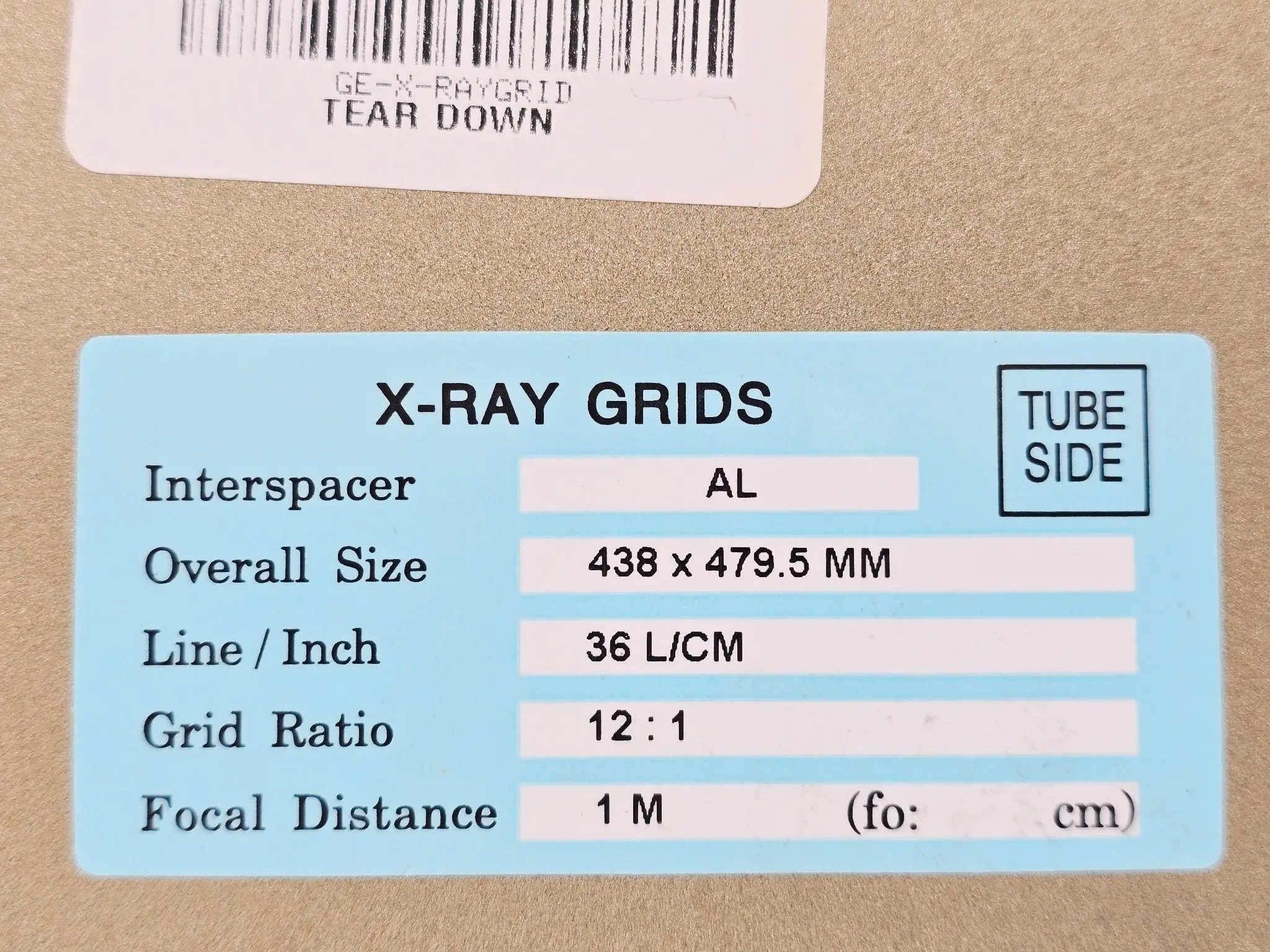 JPI JW50207661 X-Ray Imaging Anti-Scatter Grid 12:1 36 L/cm Tube Side - Image 2
