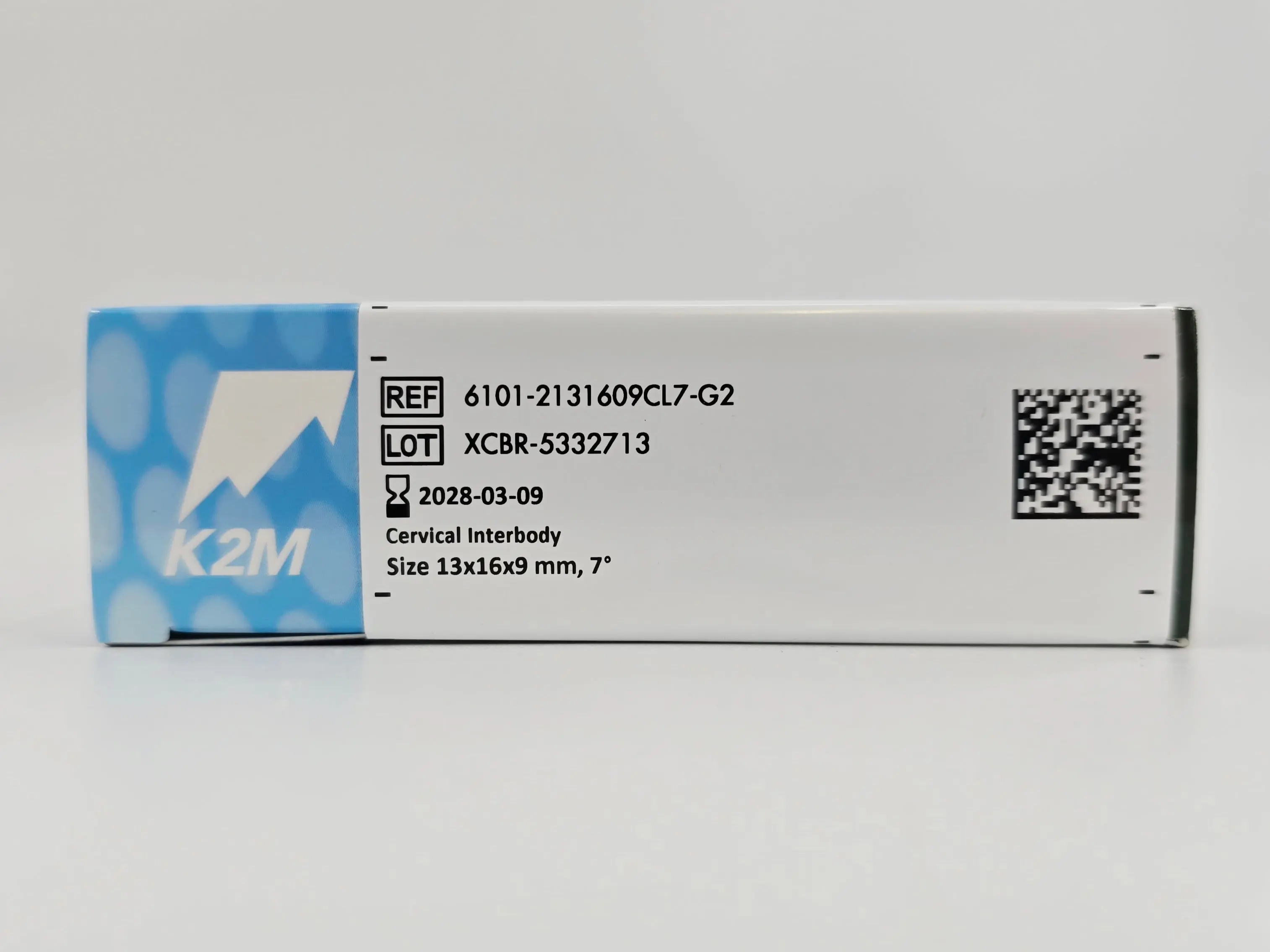 K2M 6101-2131609CL7-G2 Cascadia Interbody System Cervical Interbody 13mm x 16mm x 9mm 7° - Image 3