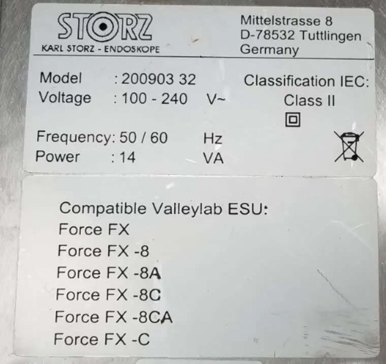 Karl Storz 20090332 Endoscopy SCB Valleylab Module - Image 4