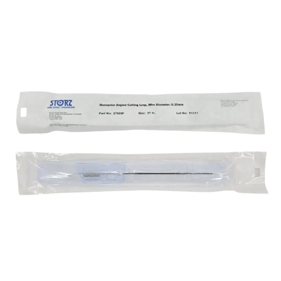 Karl Storz 27050F 27Fr. Monopolar Angled Cutting Loop, 0.35mm Wire Diameter
