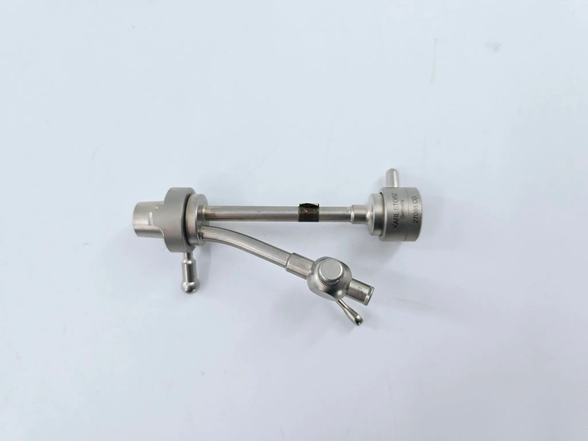 Karl Storz 27068 CD Endoscopy Telescope Bridge w/ 5Fr. Channel & Stopcock 3-3/8" - Image 2