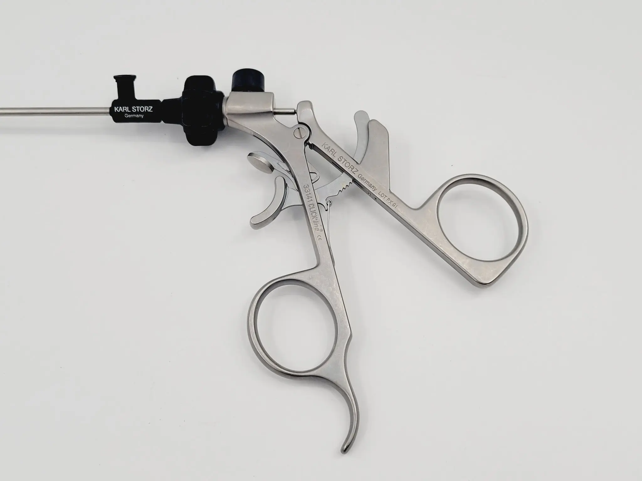 Karl Storz 30301 ONG Grasping Forceps Fenestrated Click Line Metal Handle 5mm - Image 3