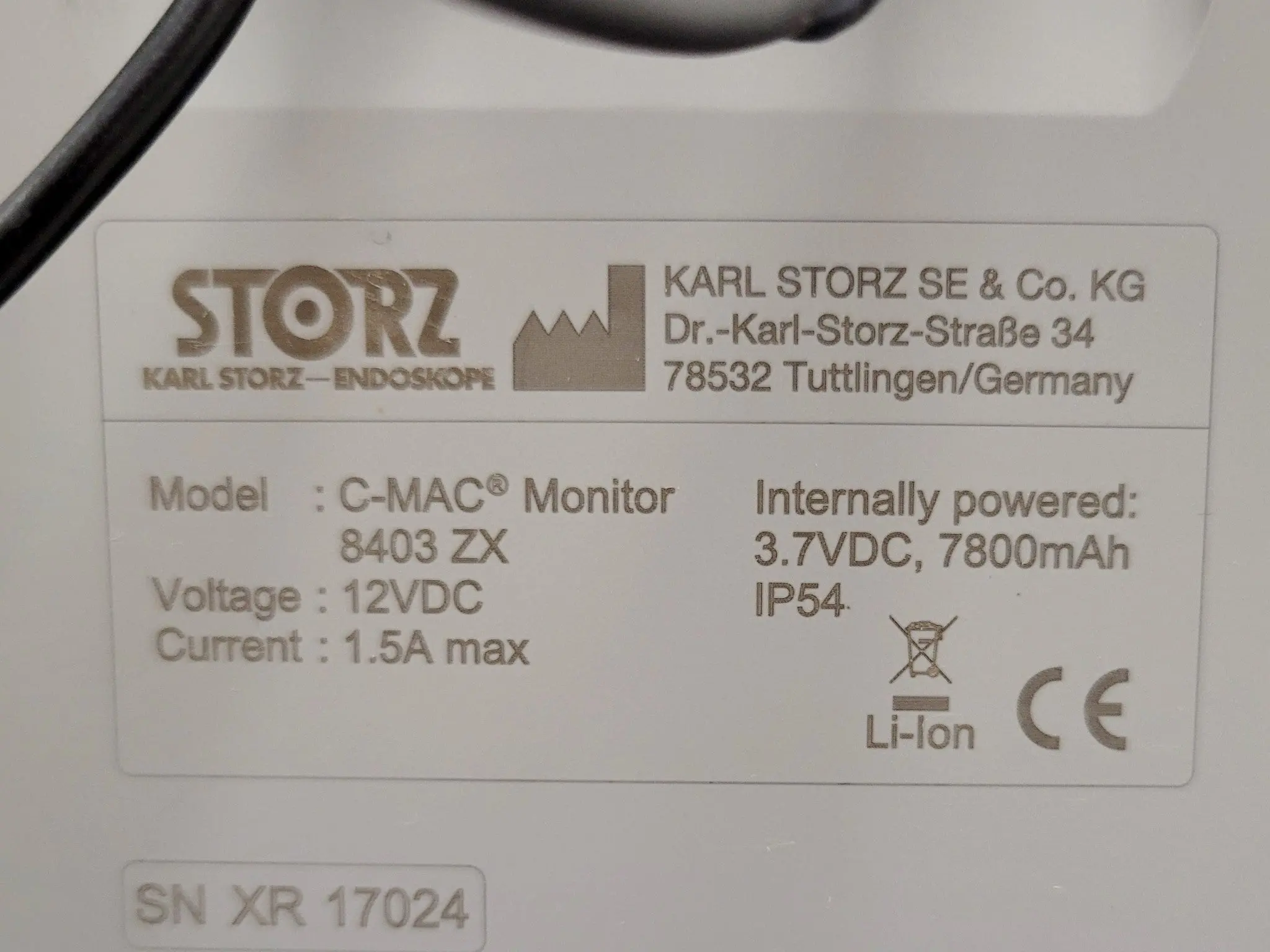Karl Storz 8403 ZX C-MAC Monitor Video Laryngoscope w/ 8403AX & 8402 X Module - Image 6