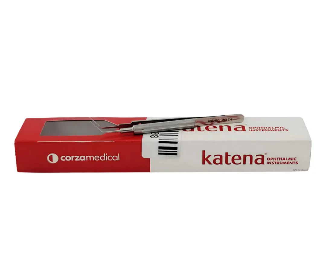 Katena K5-5082 Utrata Forceps Round Handle 11mm Long Shanks Ophthalmology 4"