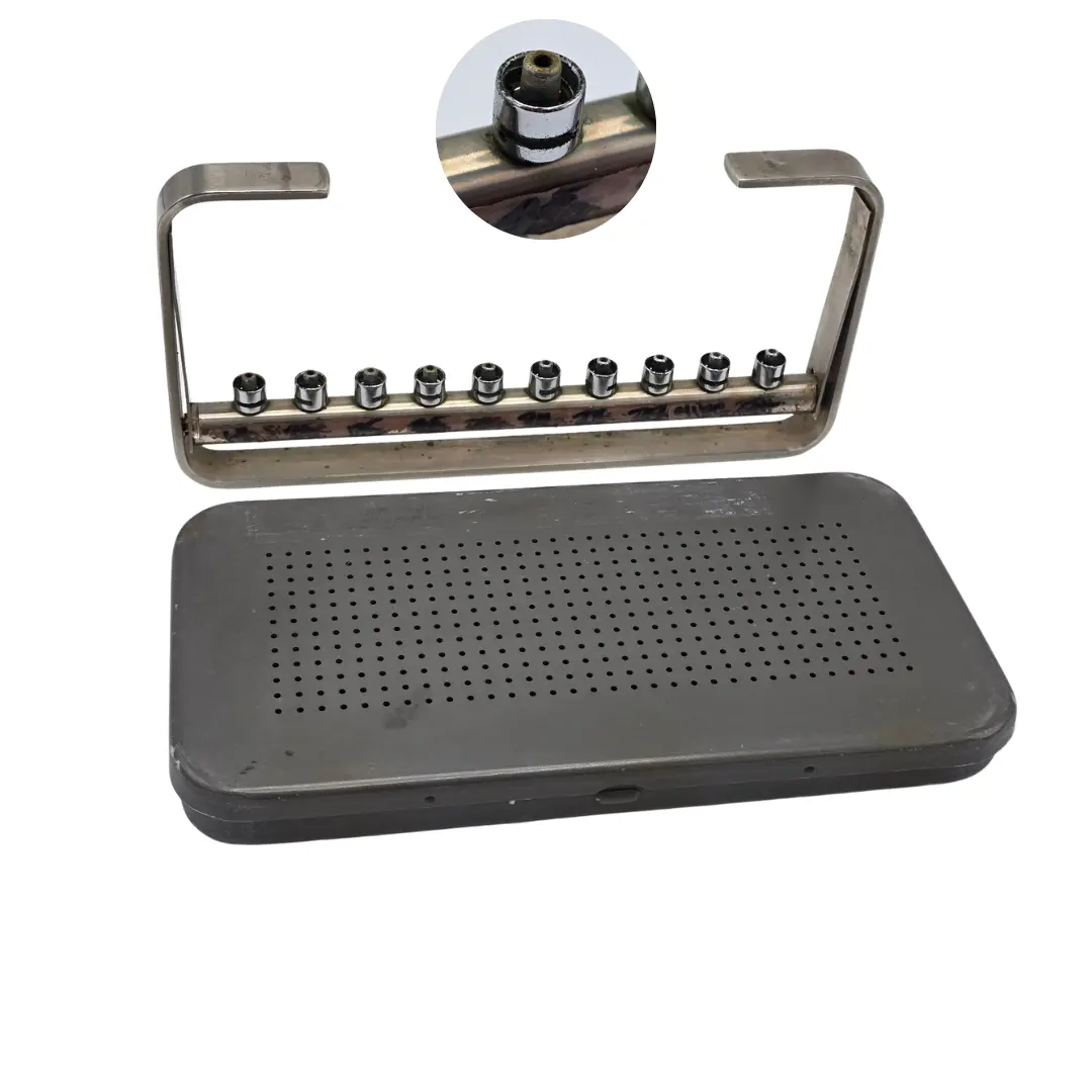 Katena USA Ophthalmic Sterilization Tray w/ 10-Slot Cannula Holder Rack