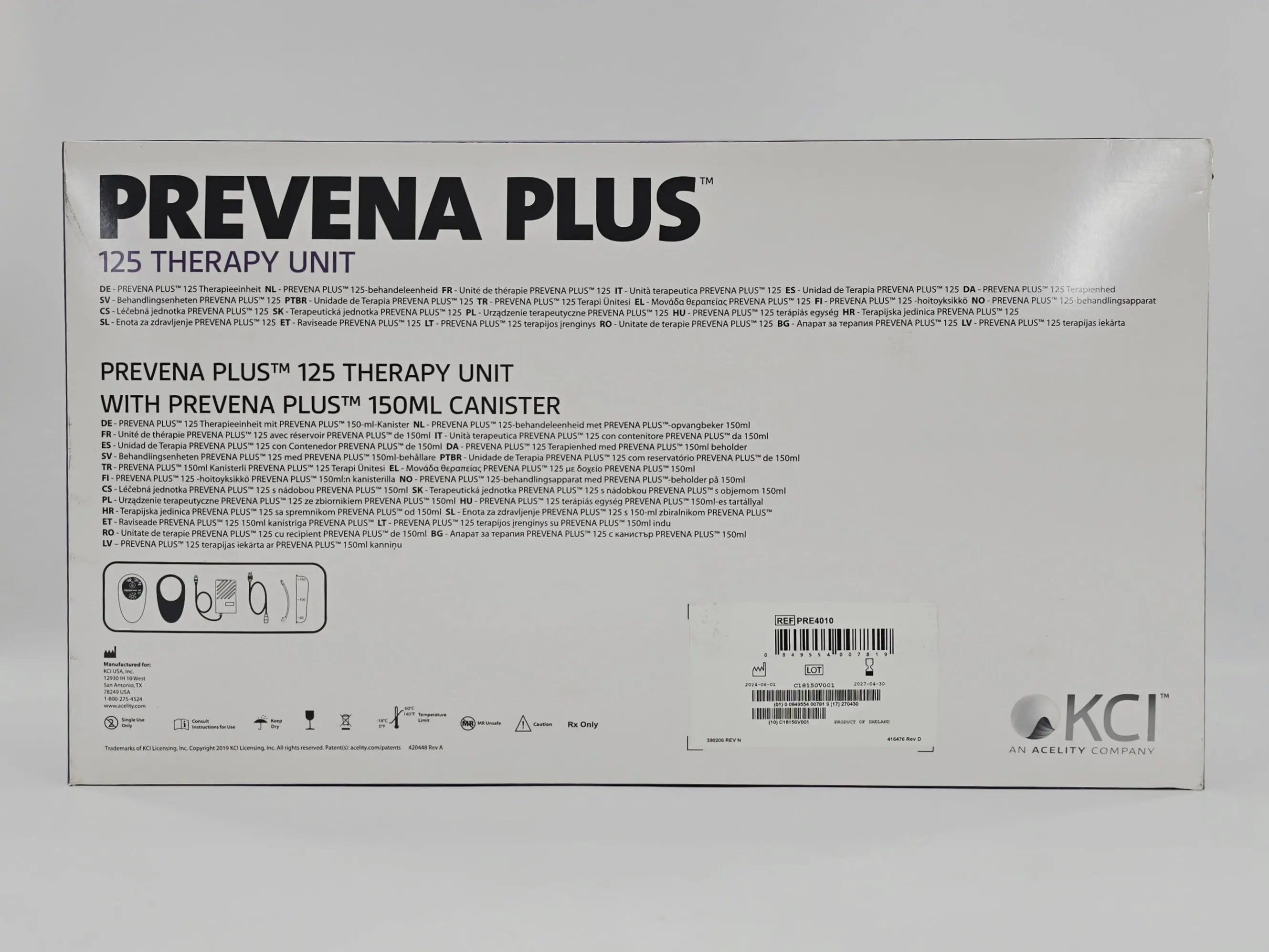 KCI PRE4010 3M Prevena Plus 125 Therapy Unit (14-DAY) w/ Prevena Plus 150mL Canister - Image 3