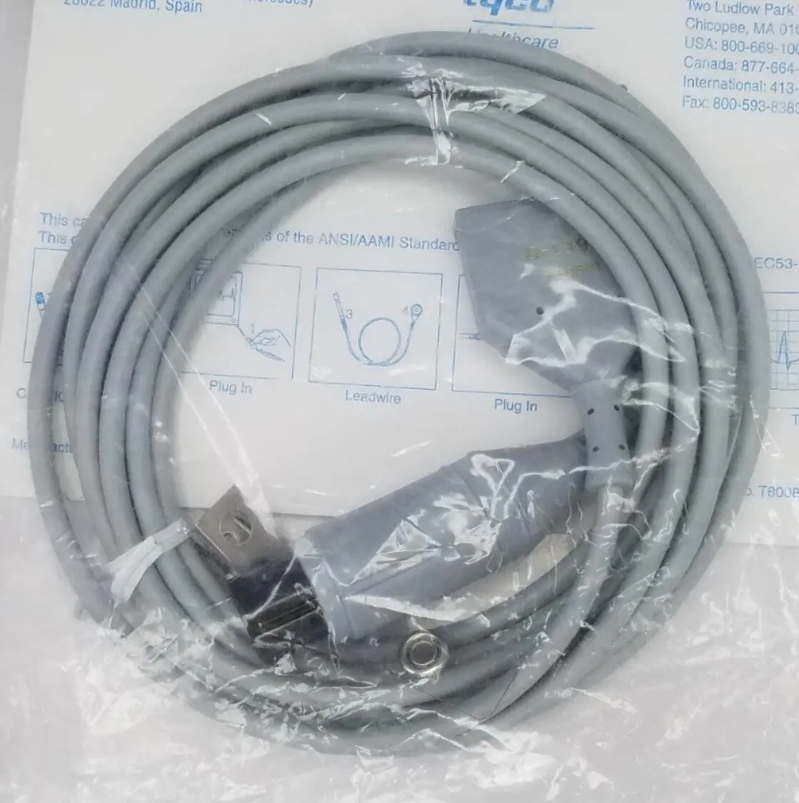 Kendall D-1393 ECG 3 Lead 6 Pin Patient Cable (New) 30 Day Warranty - Image 2