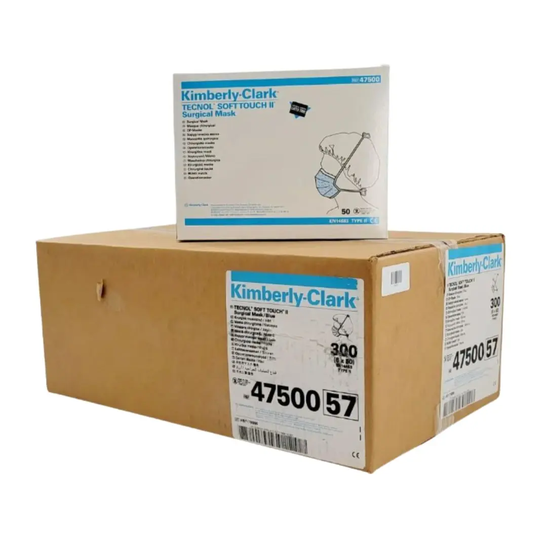 Kimberly Clark 47500-57 Tecnol Soft Touch ll Surgical Mask Blue 300 Case