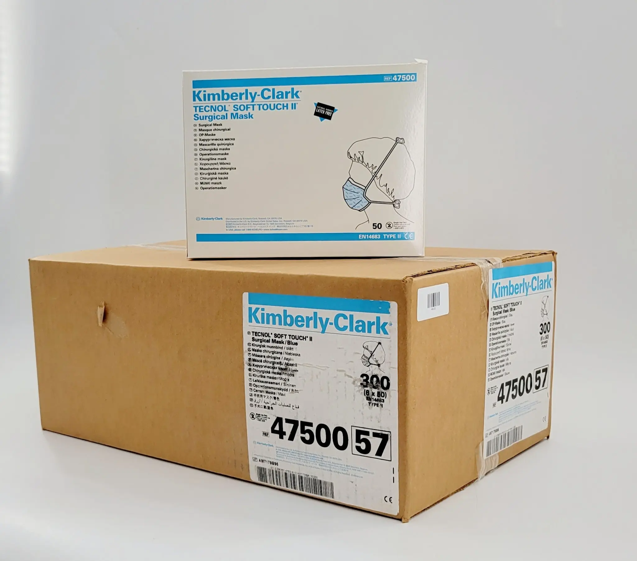 Kimberly Clark 47500-57 Tecnol Soft Touch ll Surgical Mask Blue 300 Case - Image 4