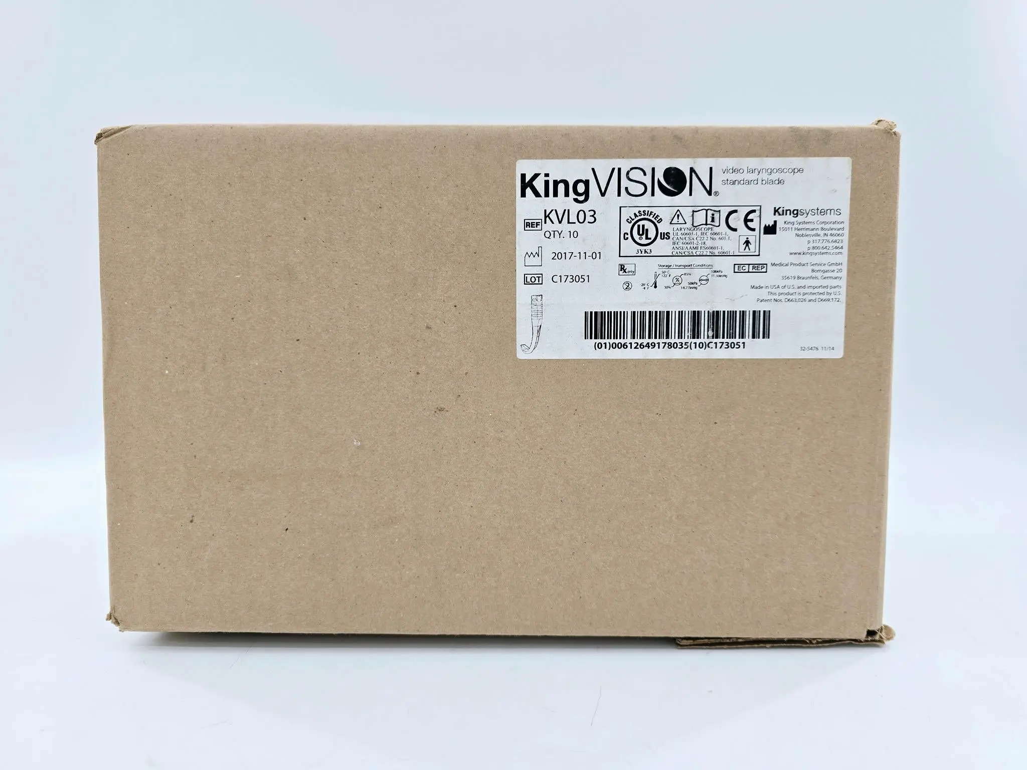 King Vision KVL03 Standard Disposable Blade, Size 3 (without Channel) Case of 10 - Image 2