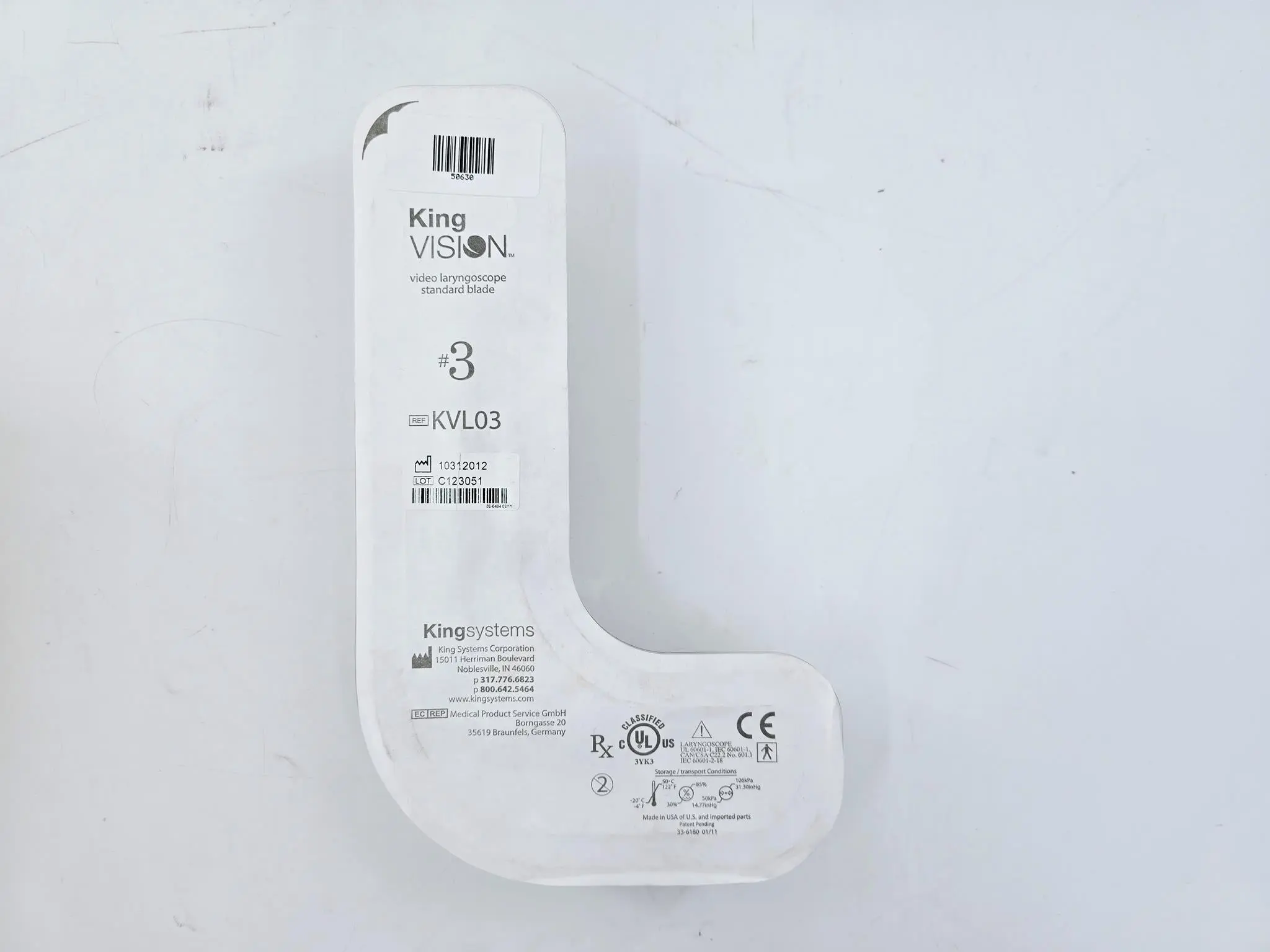 King Vision KVL03 Standard Disposable Blade, Size 3 (without Channel) Case of 10 - Image 4