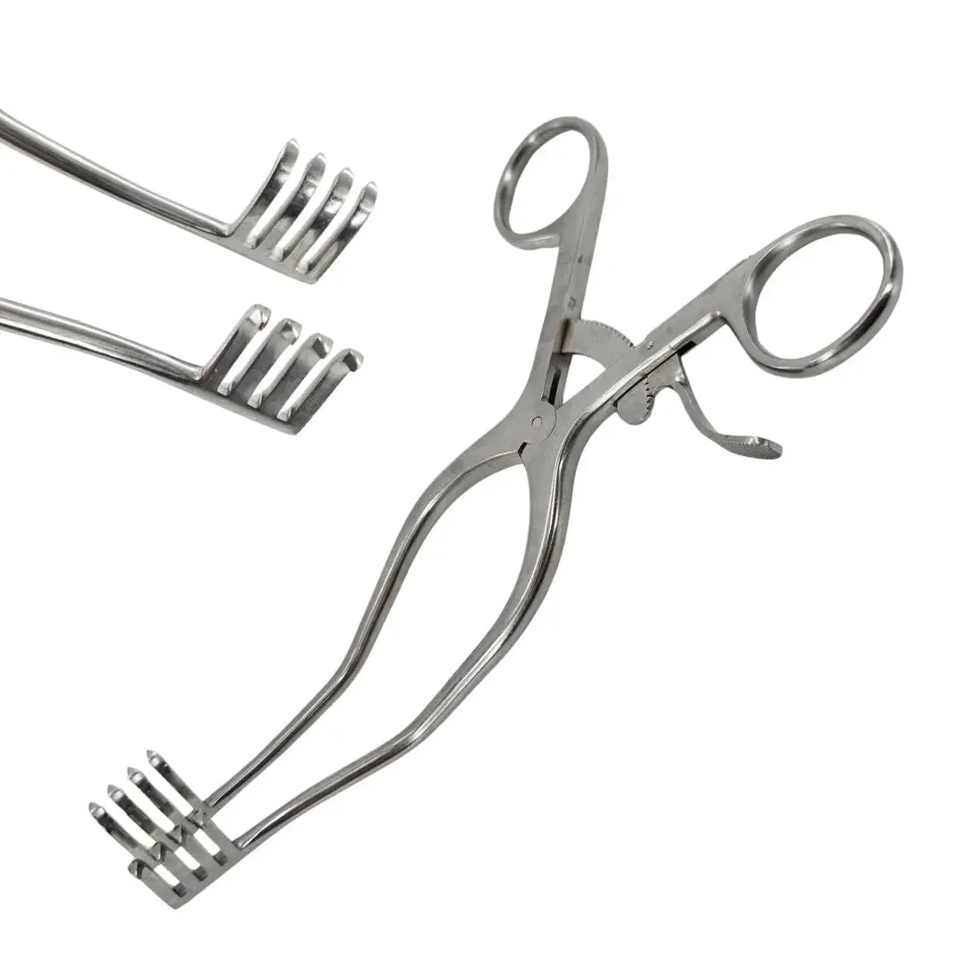 Konig MDS1867820 Anderson-Adson Retractor Self Retaining 4 x 4 Sharp Prongs 8"