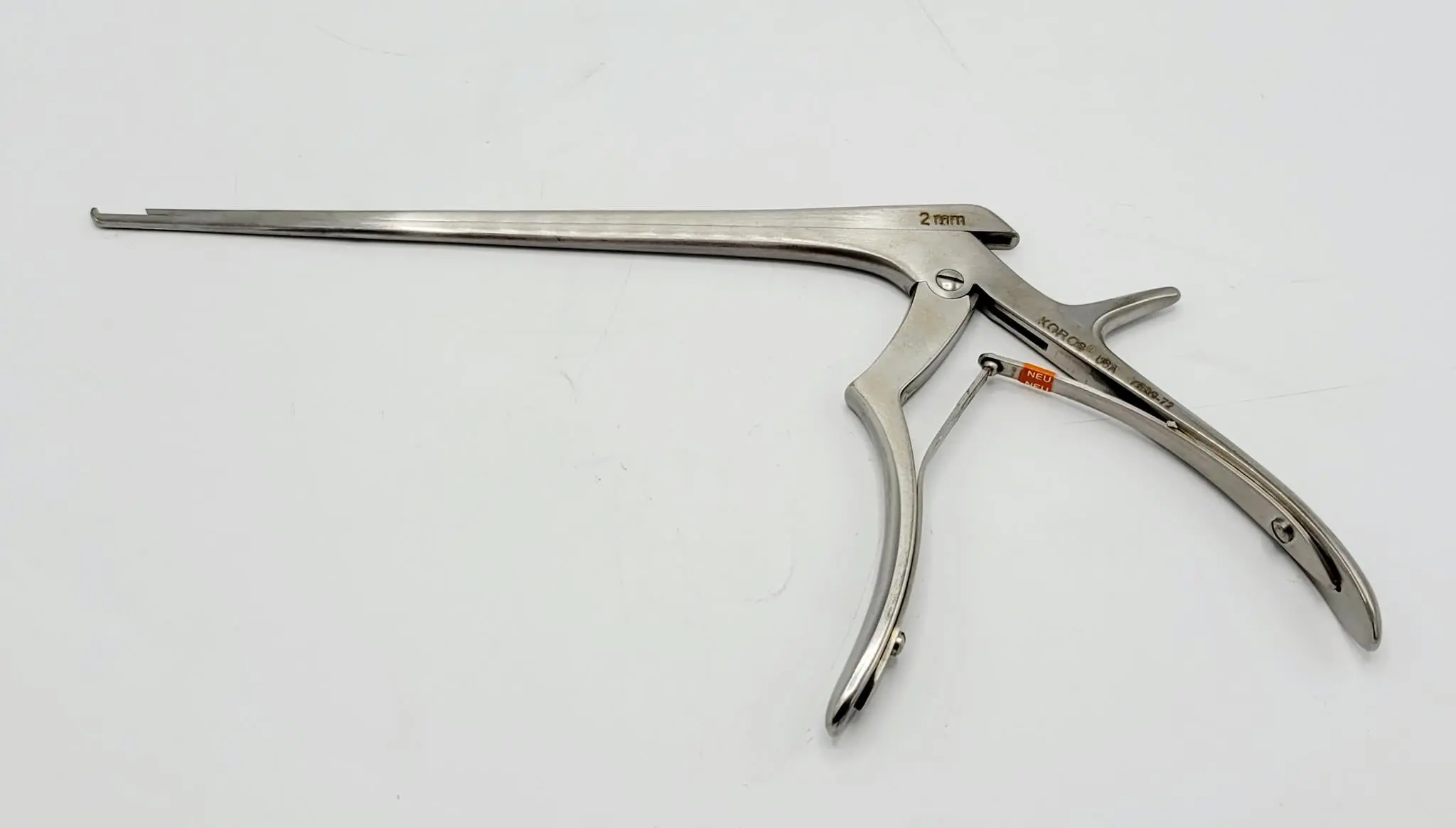 Koros 7380-72 Kerrison Rongeur 2mm x 40 Degree Tip 5" Handle 10-1/2" - Image 2