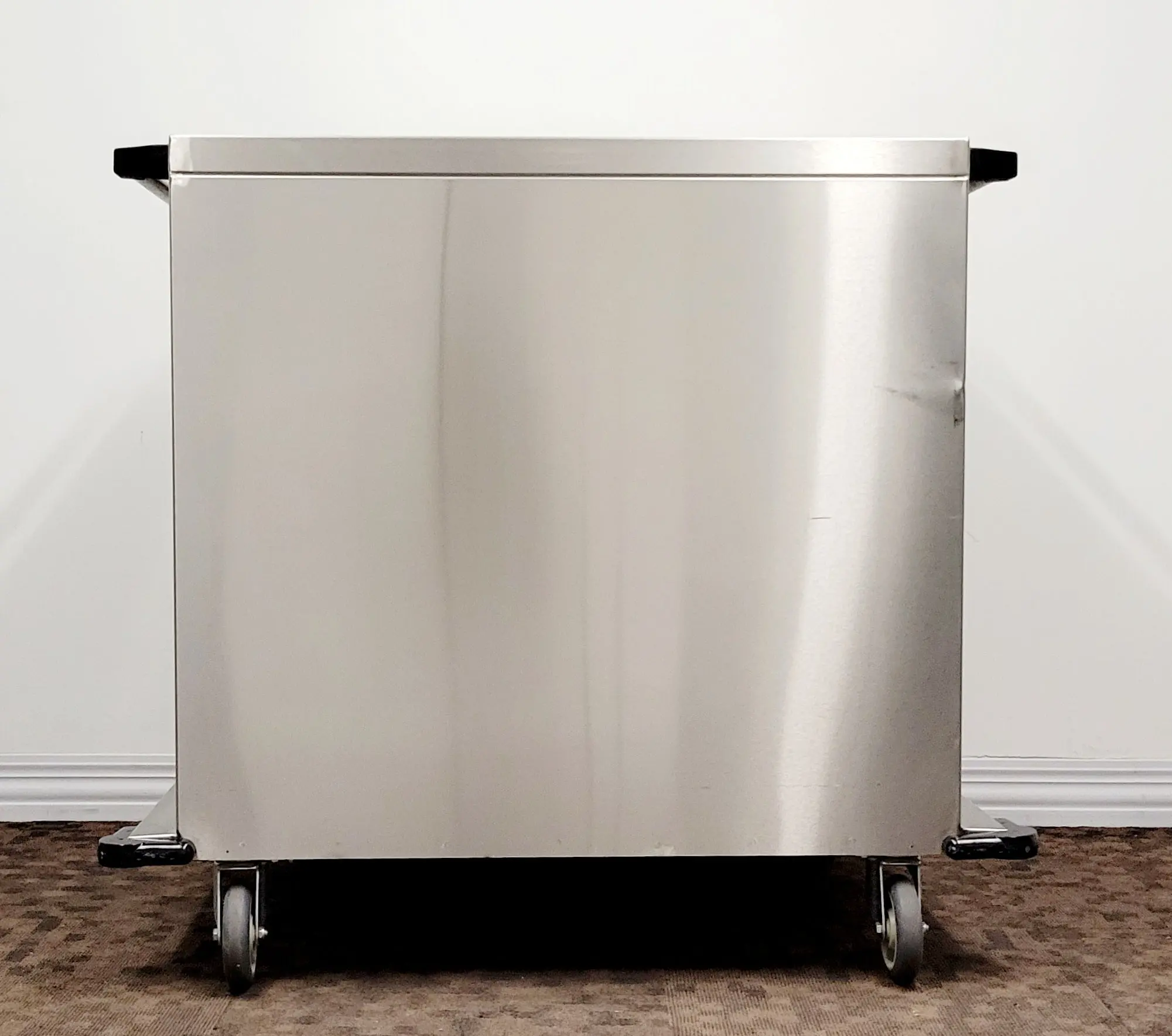 Lakeside Two Door Stainless Cabinet Case Cart 36" Width Wire Shelf - Image 4