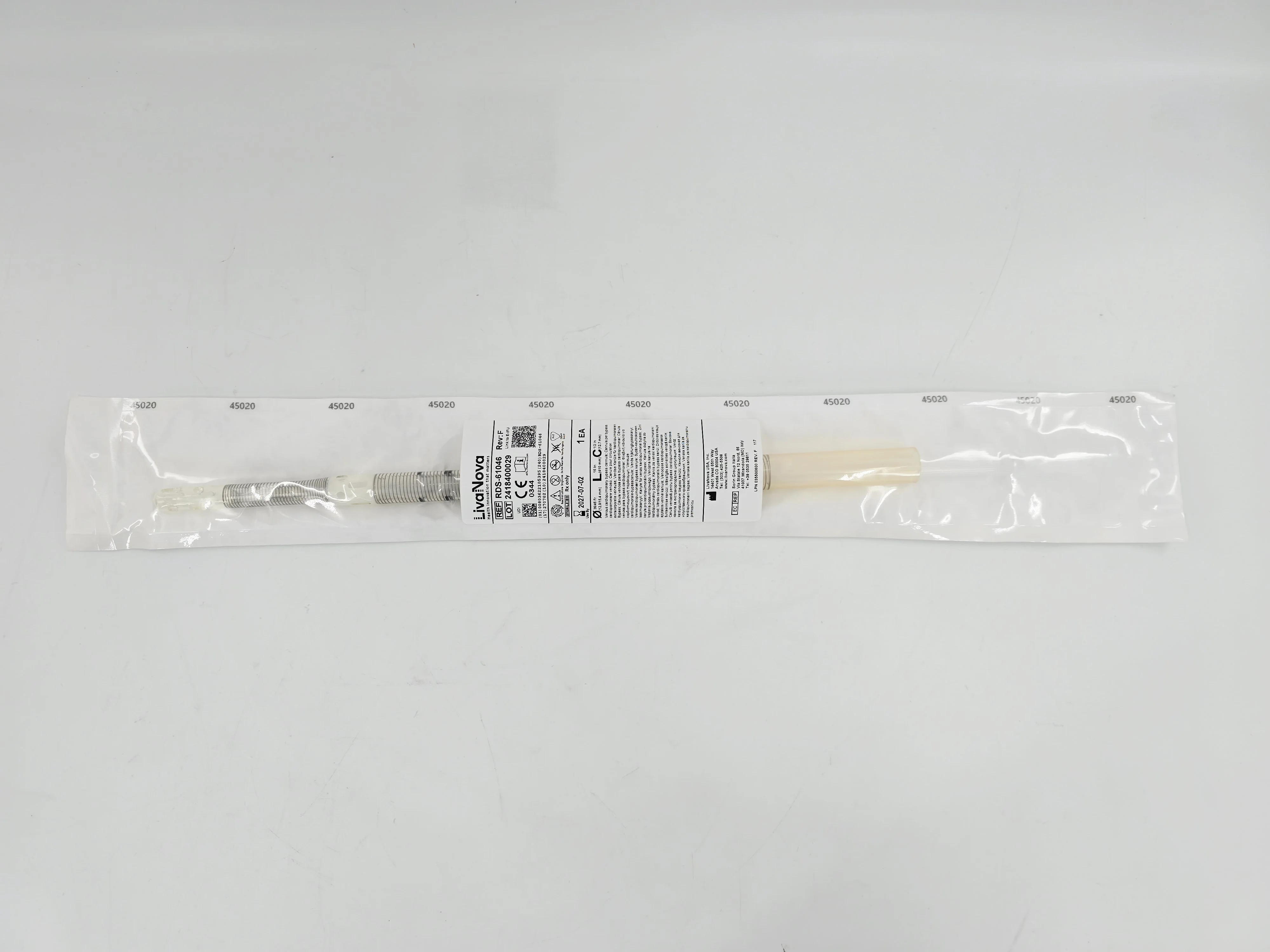 LivaNova RDS-61046 Venous Cardiopulmonary Bypass Cannula 34/36 Fr 16" 1/2" Connection 1/EA - Image 2