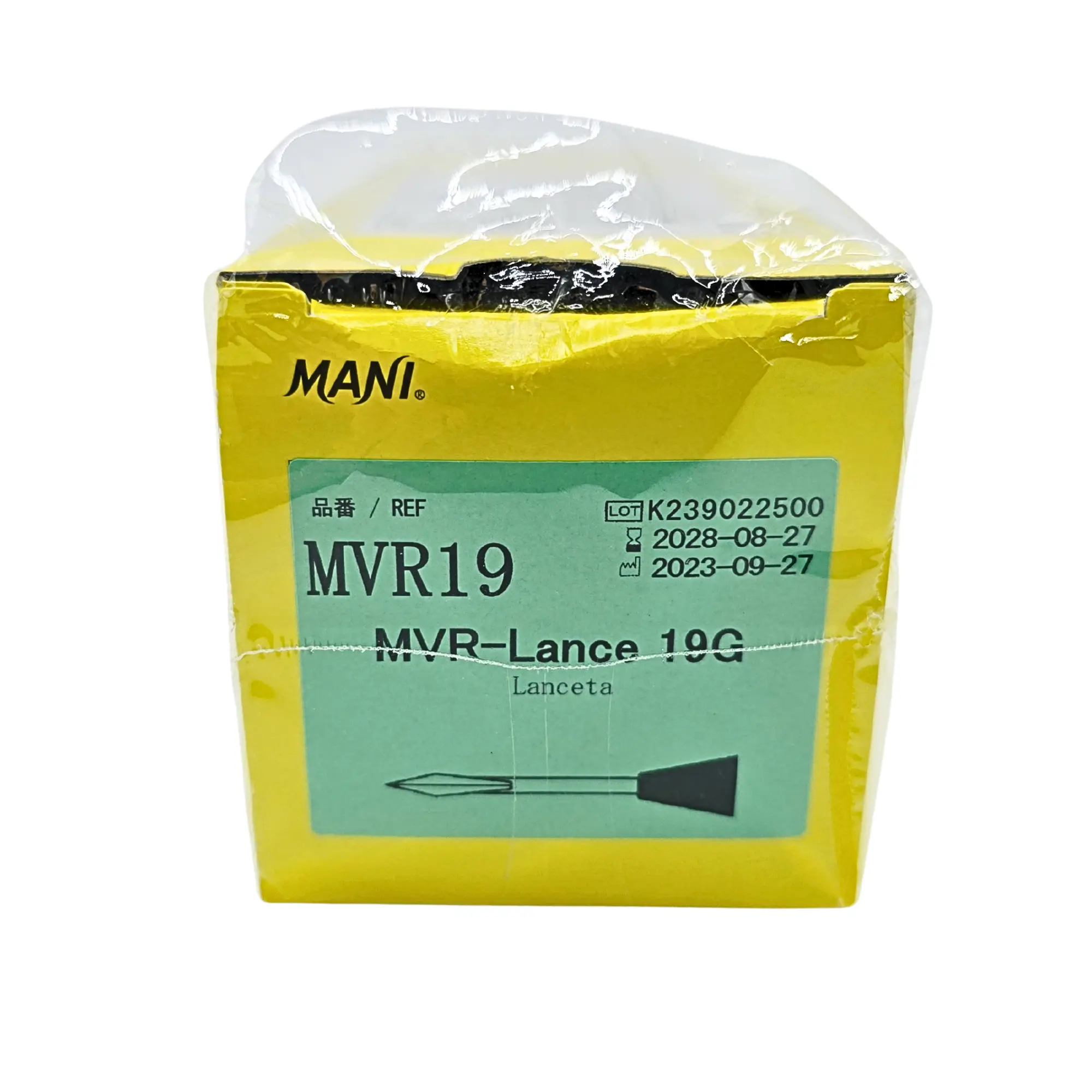 MANI MVR19 Ophthalmic Knife - 19 Gauge (1.5mm) MVR-Lance, Straight Micro-Vitreoretinal Blade (Box of 6) - Image 2