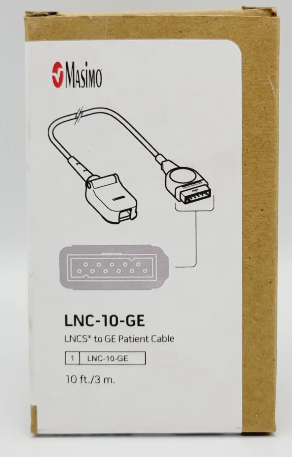 Masimo 2016 LNCS to GE Patient Cable LNC10GE 10ft SpO2 Adapter - Image 2