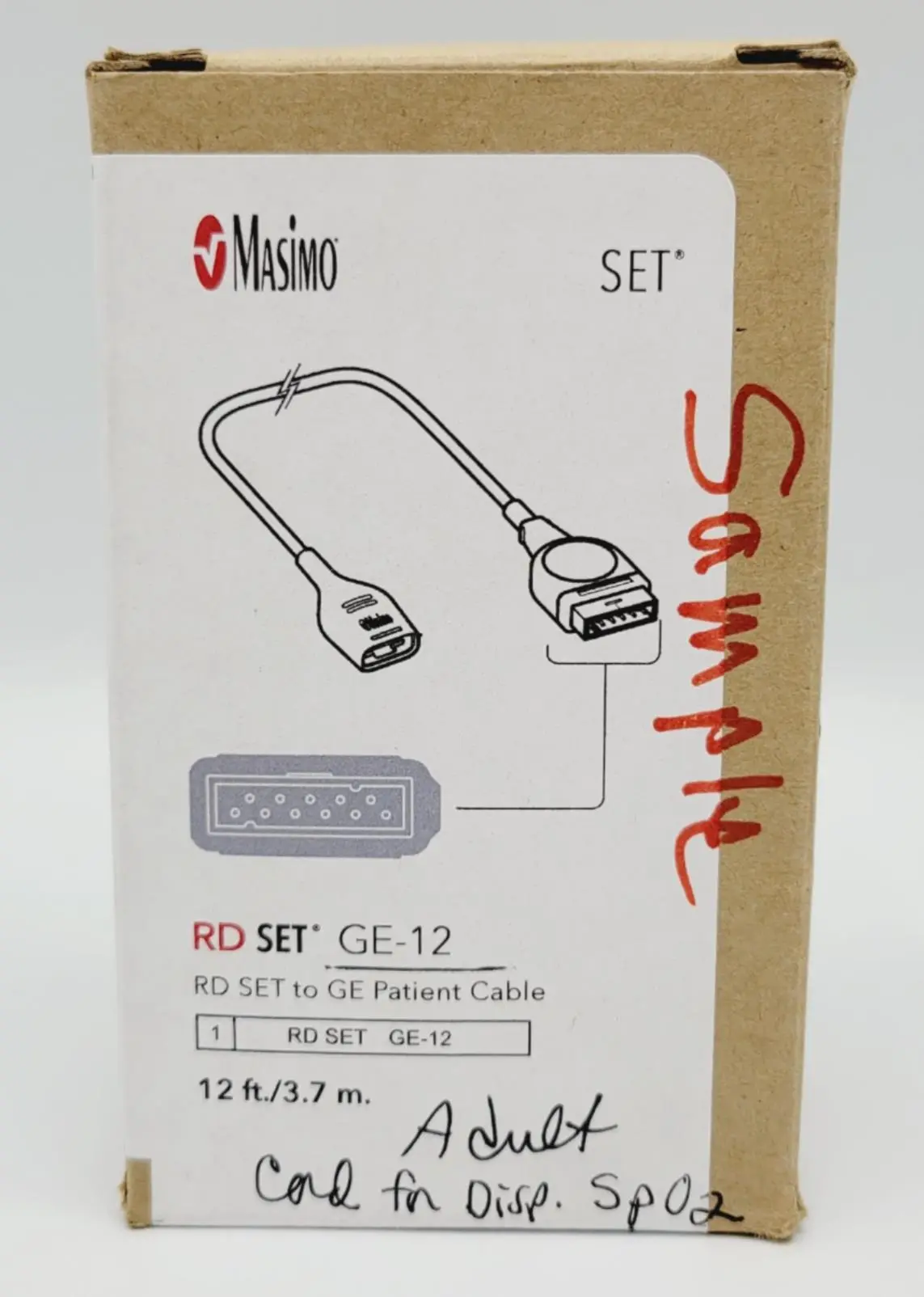Masimo 4085 GE12 RD SET to GE Patient Cable 12ft SpO2 Adapter - Image 3
