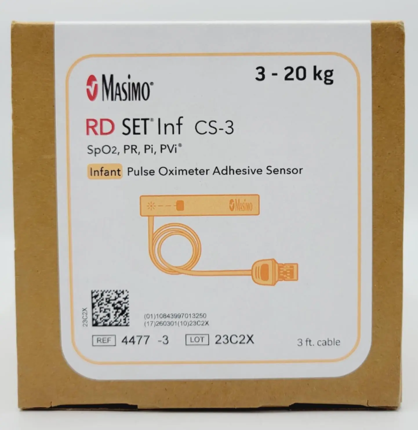 Masimo 4477 Neo CS3 Infant Pulse Oximeter Adhesive Sensors Box of 20 - Image 4
