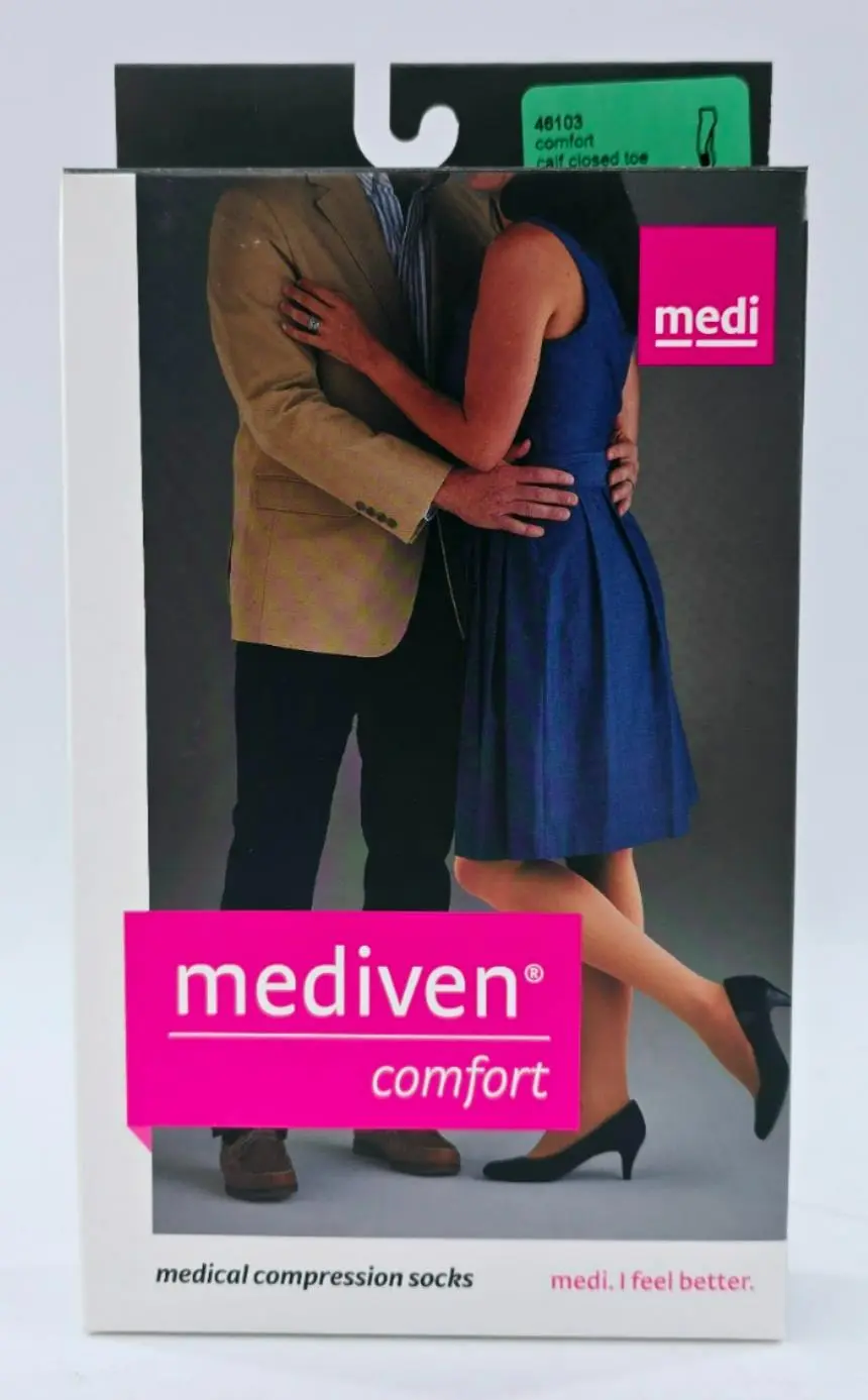 Medi 46103 Comfort Women's Calf High, Closed Toe, (Size: III) 20-30mmHg Natural - Image 3