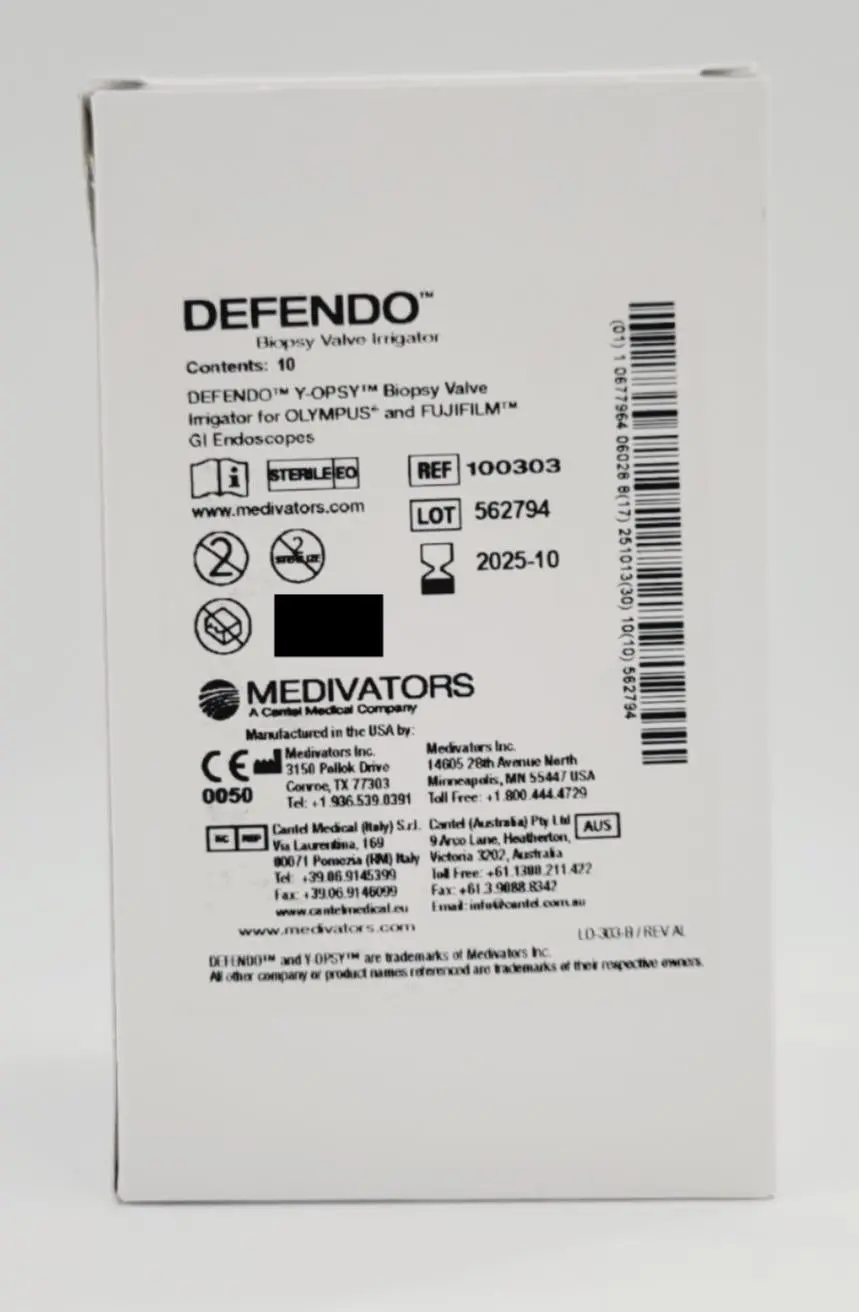 Medivators 100303 Defendo Y-Opsy Biopsy Irrigation Valve Box of 10 - Image 2