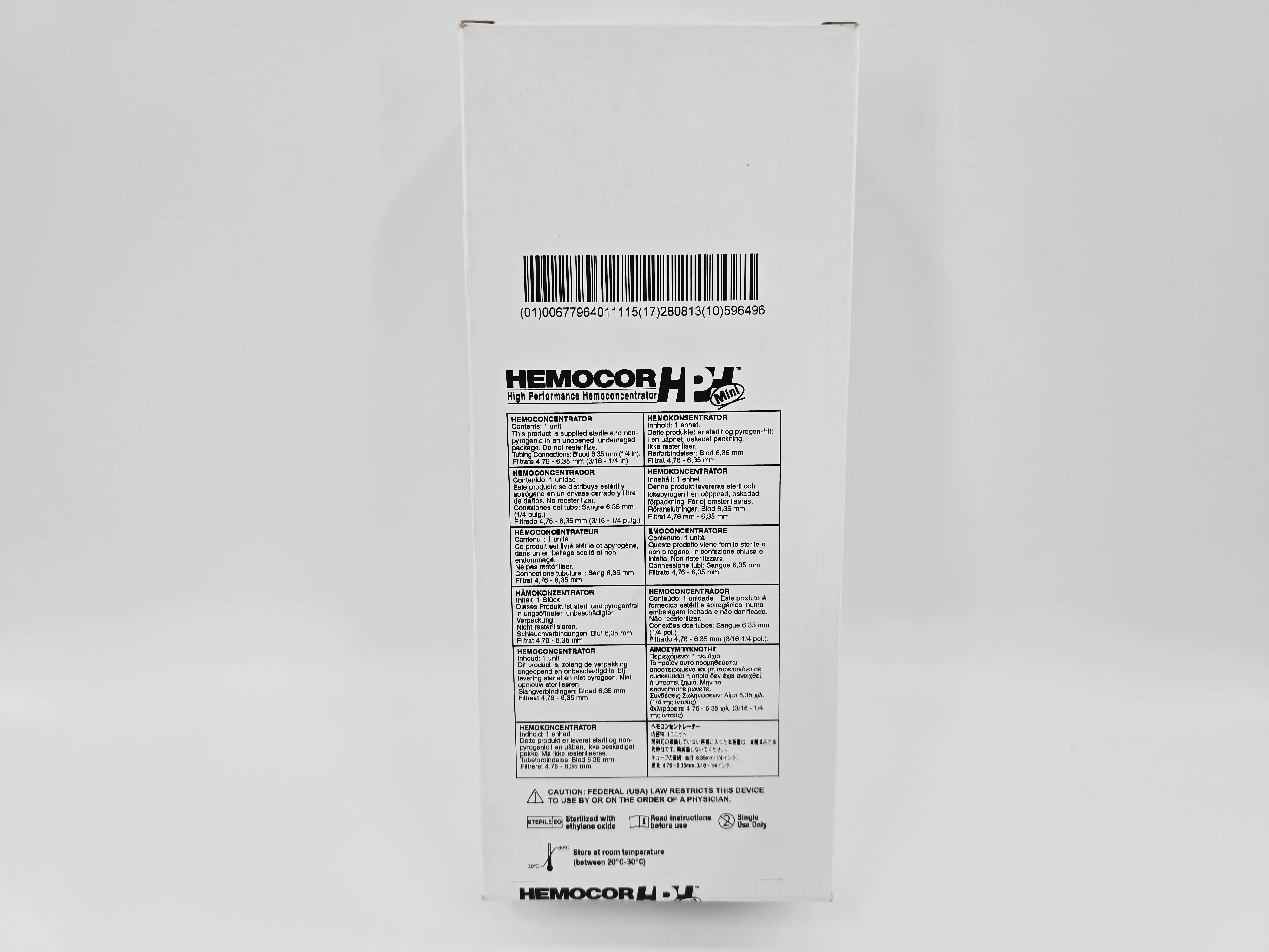Medivators HPH Mini No-rinse 0.07 M2 Hemoconcentrator, Accessory Connector Package Supplied CS/4 - Image 2