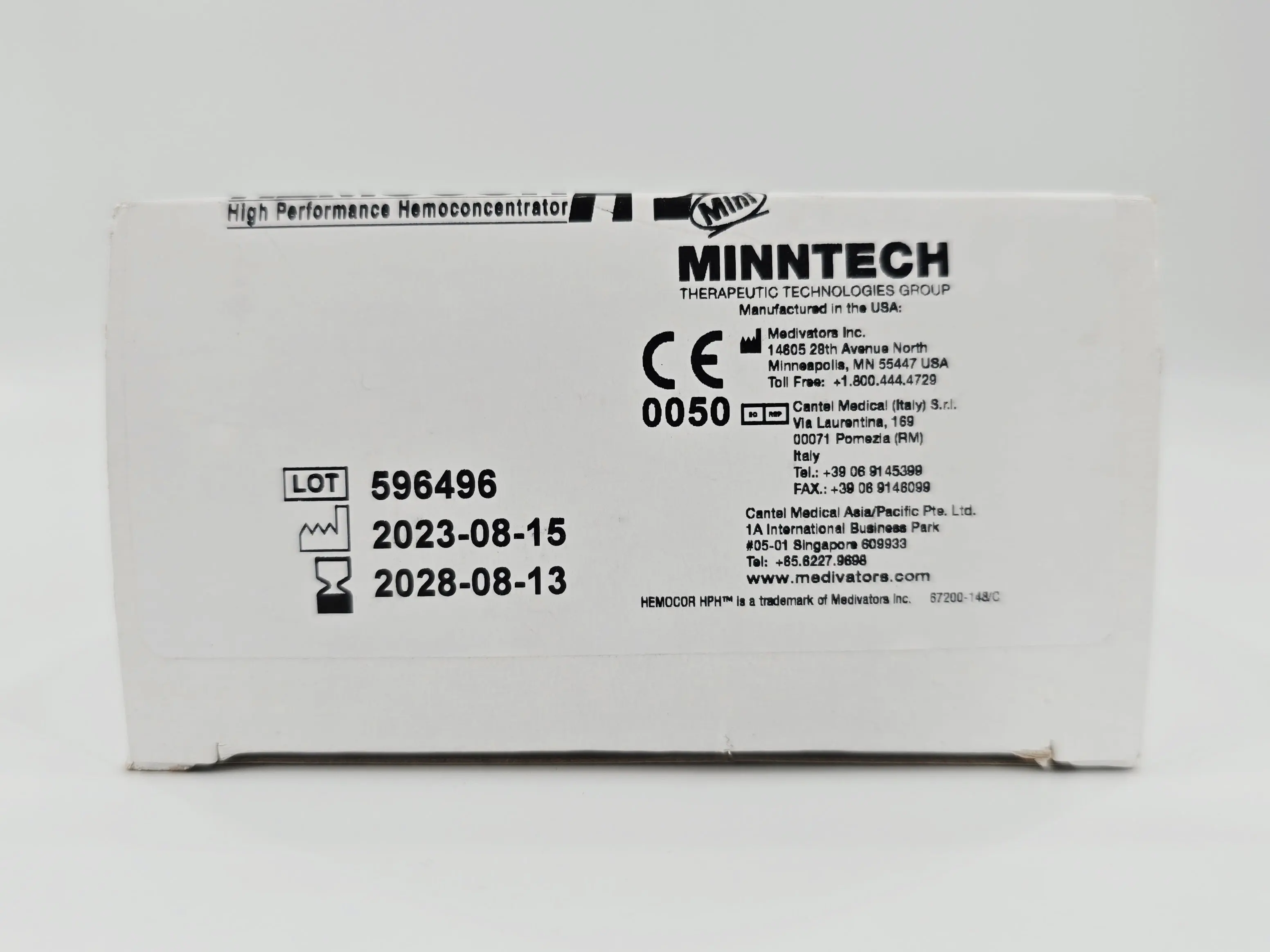 Medivators HPH Mini No-rinse 0.07 M2 Hemoconcentrator, Accessory Connector Package Supplied CS/4 - Image 3