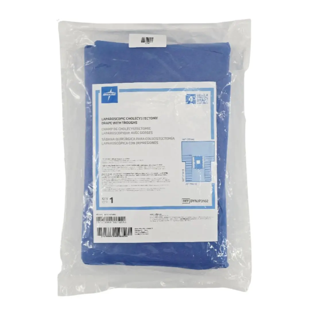 Medline DYNJP3102 Laparoscopic Cholecystectomy Drape with Troughs Level 4 Surgical Drape EA