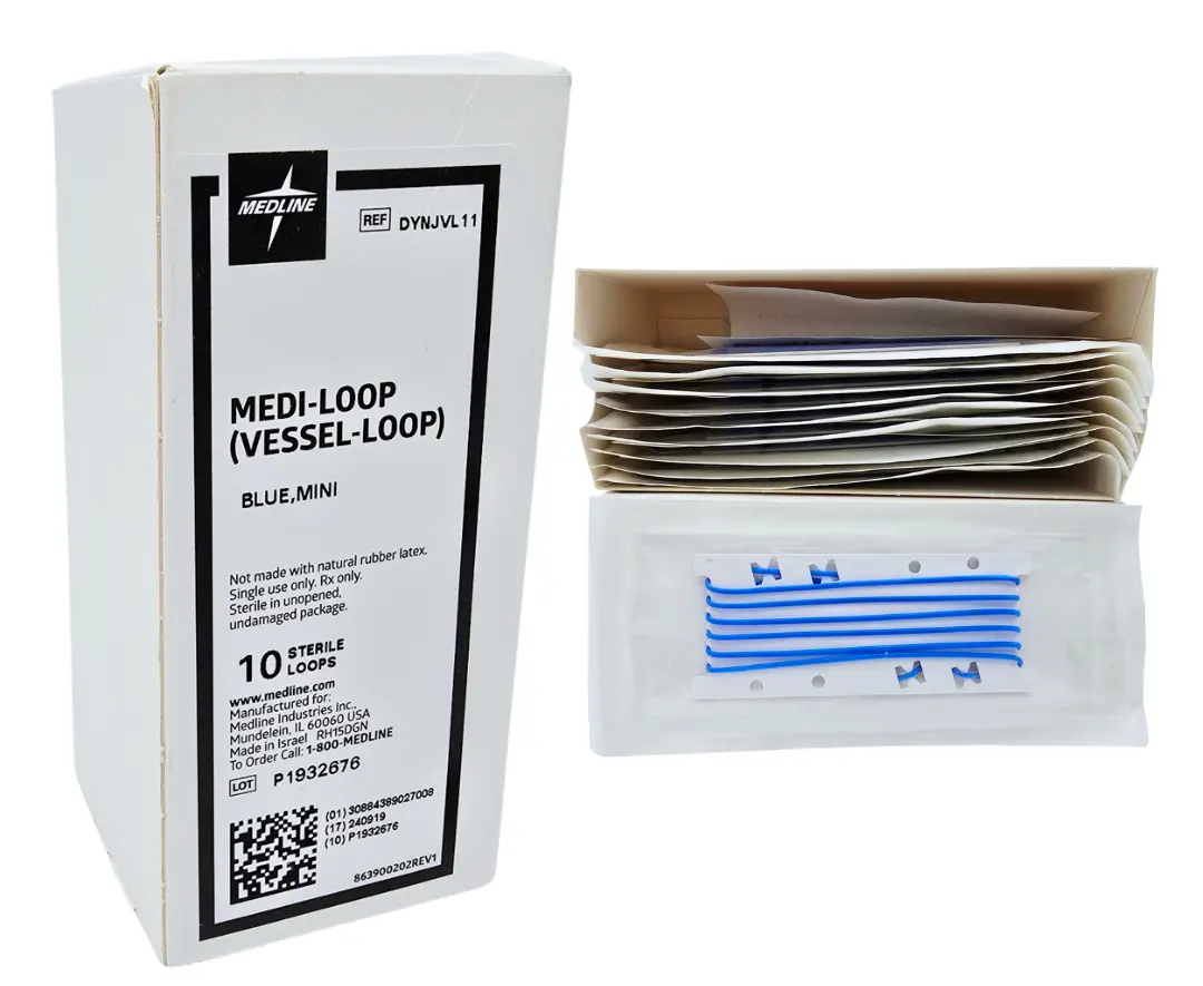 Medline DYNJVL11 Medi-Loop Vessel Loop Blue Mini Box/10