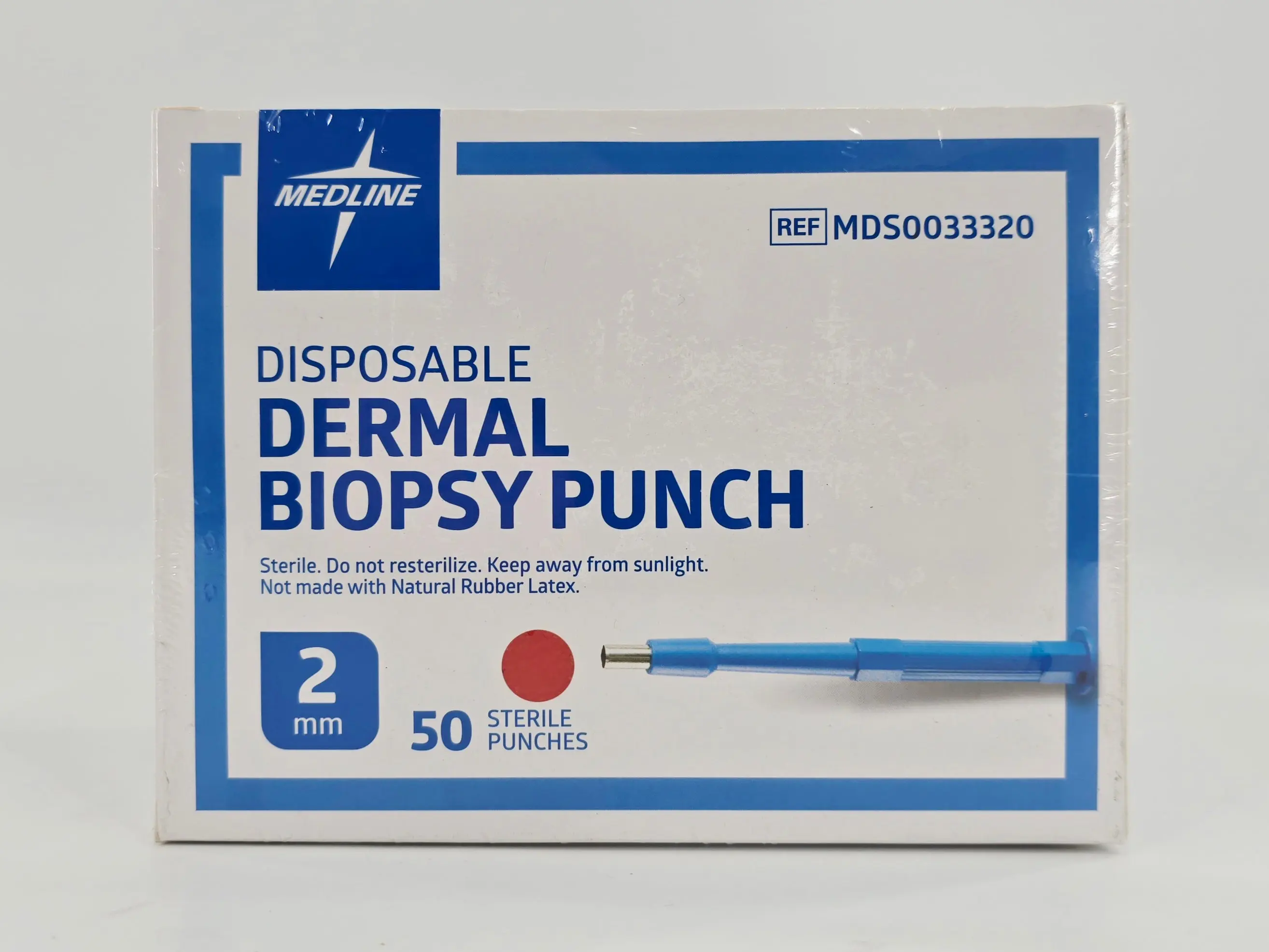 Medline MDS0033320 Disposable Dermal Biopsy Punch 2mm BX/50 - Image 2