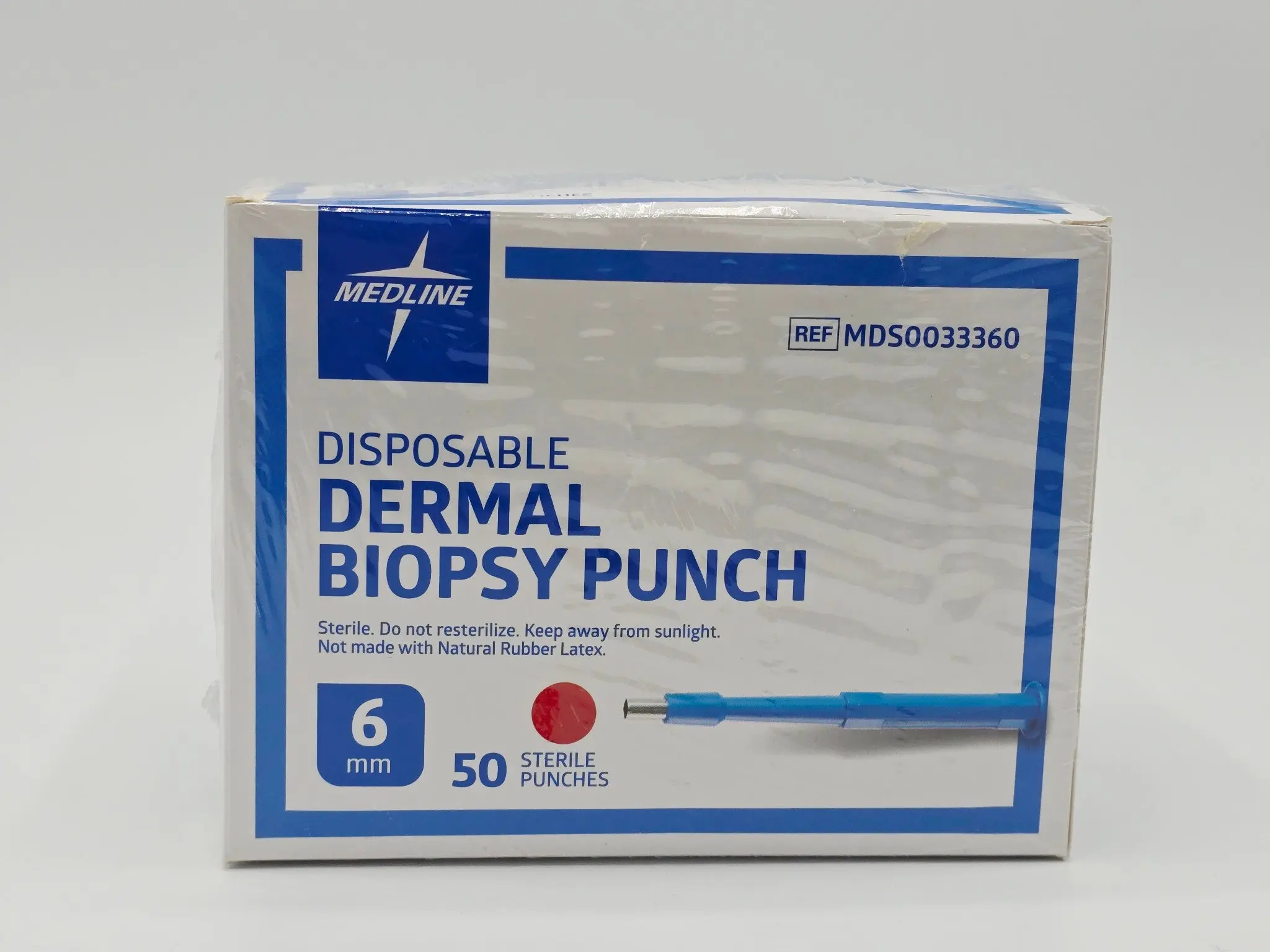 Medline MDS0033360 Disposable Dermal Biopsy Punch 6 mm Sterile 50/ Box - Image 2