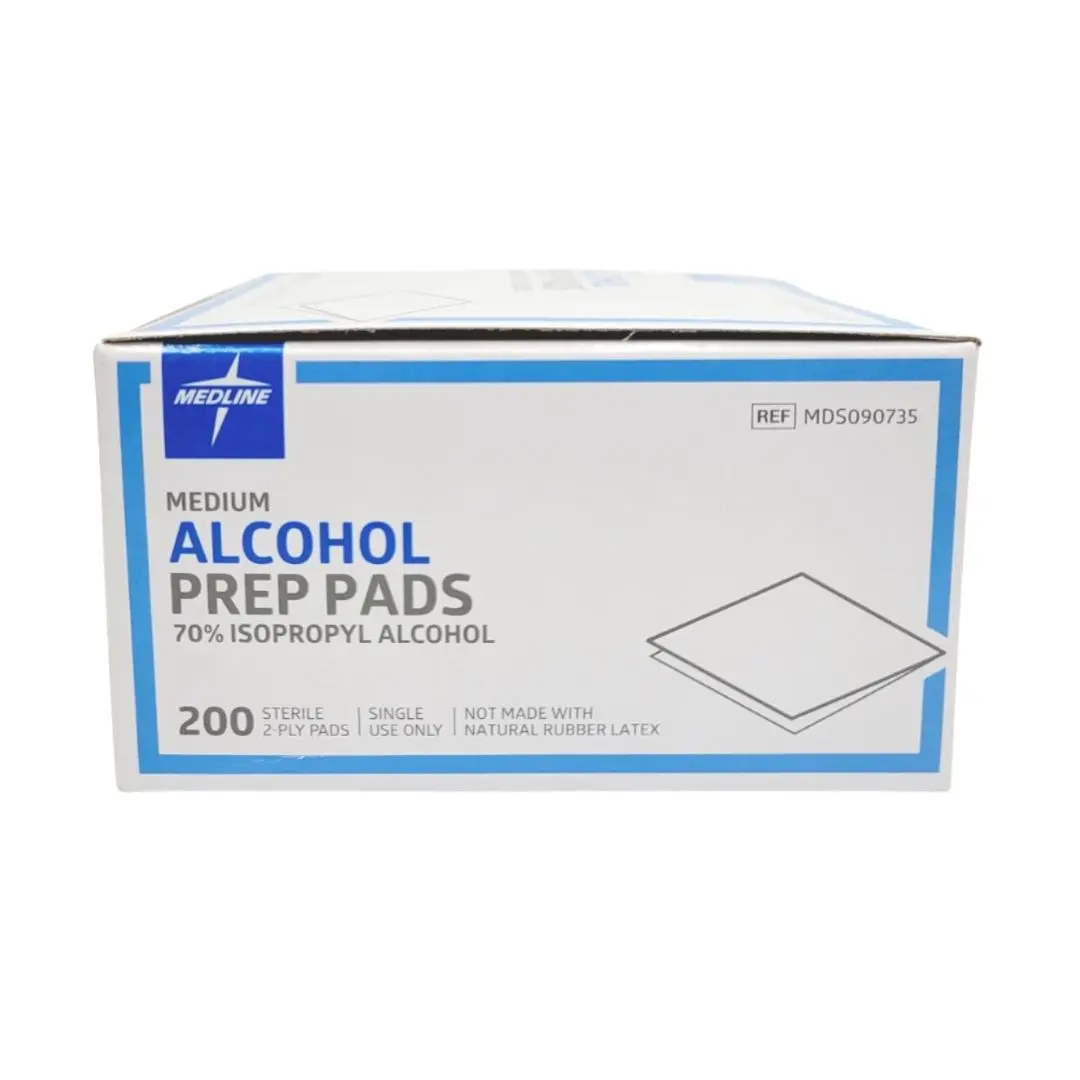 Medline MDS090735 Alcohol Prep Pads Medium Sterile 70% Isopropyl Box of 200 - Image 2