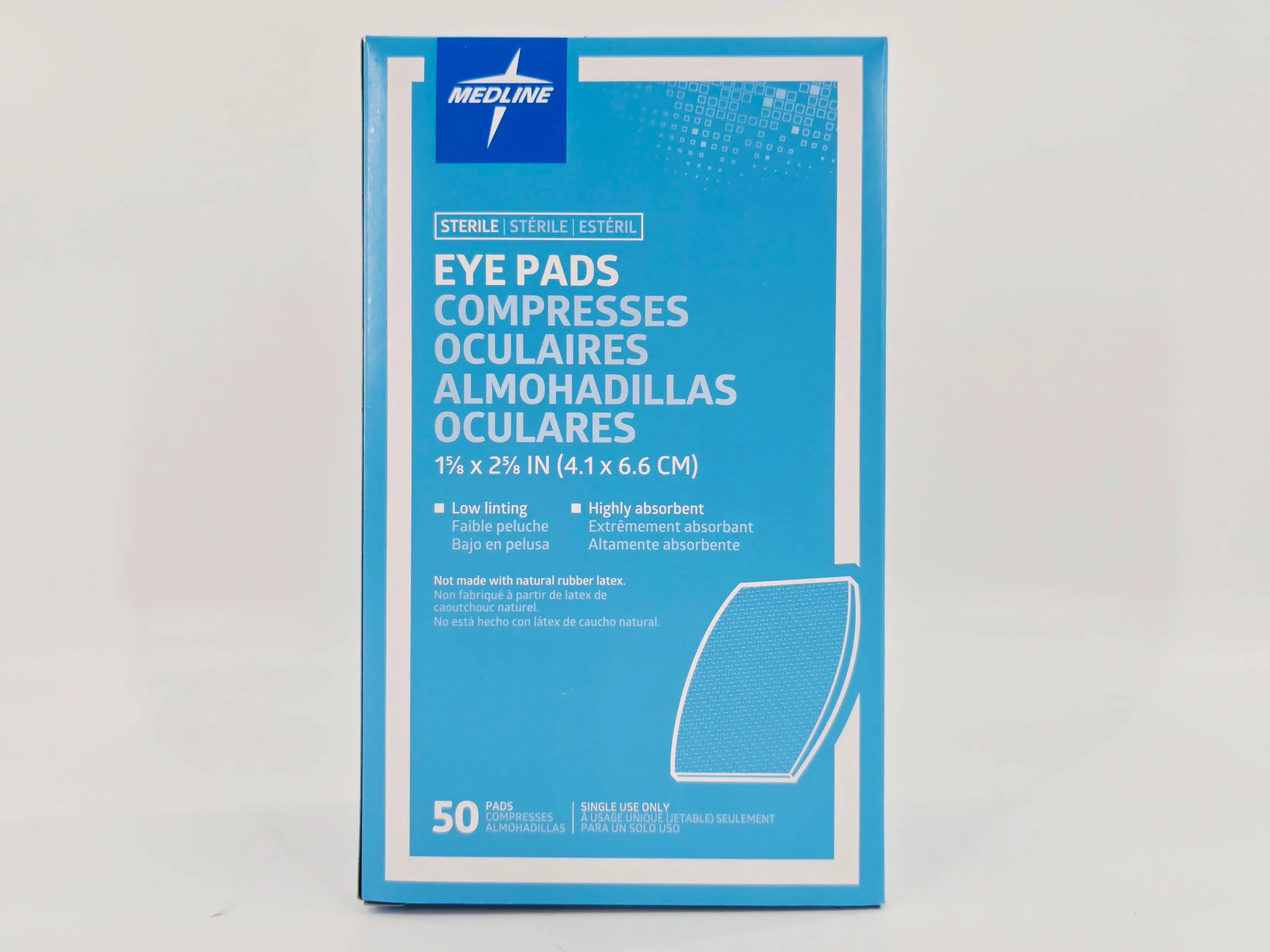 Medline NON21600 Eye Pads Sterile 1-5/8" x 2-5/8" BX/50 - Image 2
