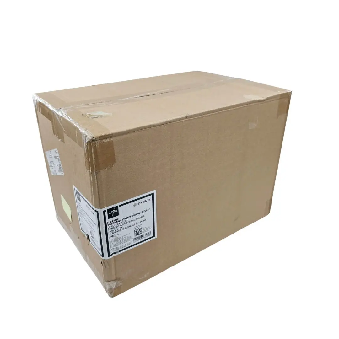Medline SYR103020 3mL Luer Slip Disposable Syringes Without Needle Case of 800