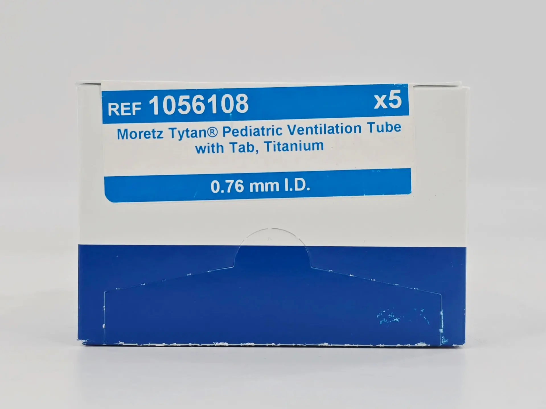 Medtronic 1056108 Moretz Tytan Pediatric Ventilation Tube w/ Tab, Titanium 0.76mm I.D. 5/BX - Image 3