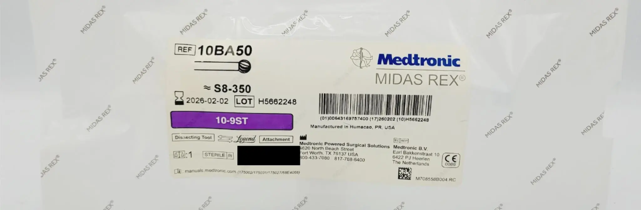 Medtronic 10BA50 Midas Rex Dissecting Tool Legend Attachment