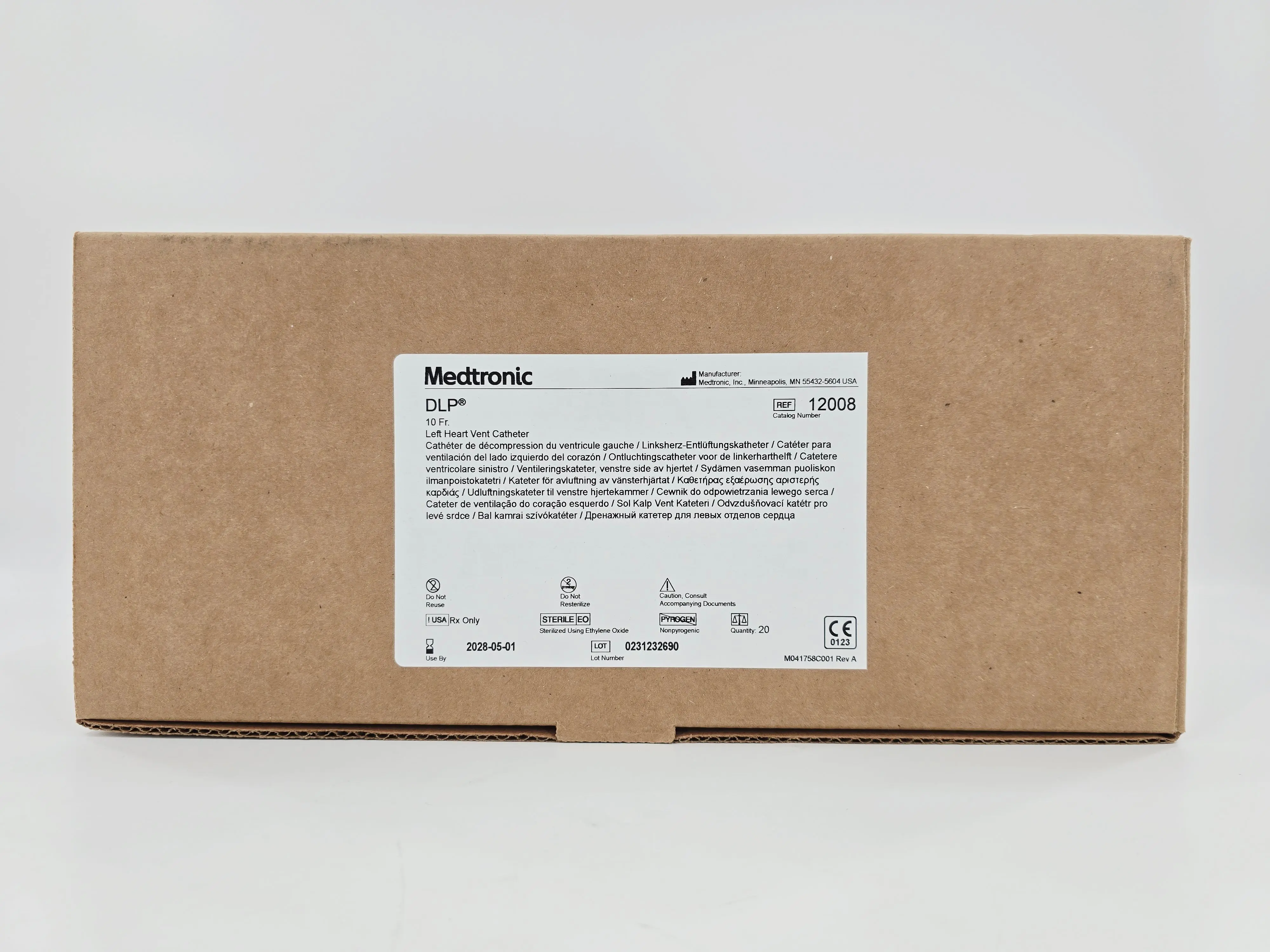 Medtronic 12008 DLP 10 Fr. Left Heart Vent Catheter BX/20 - Image 2