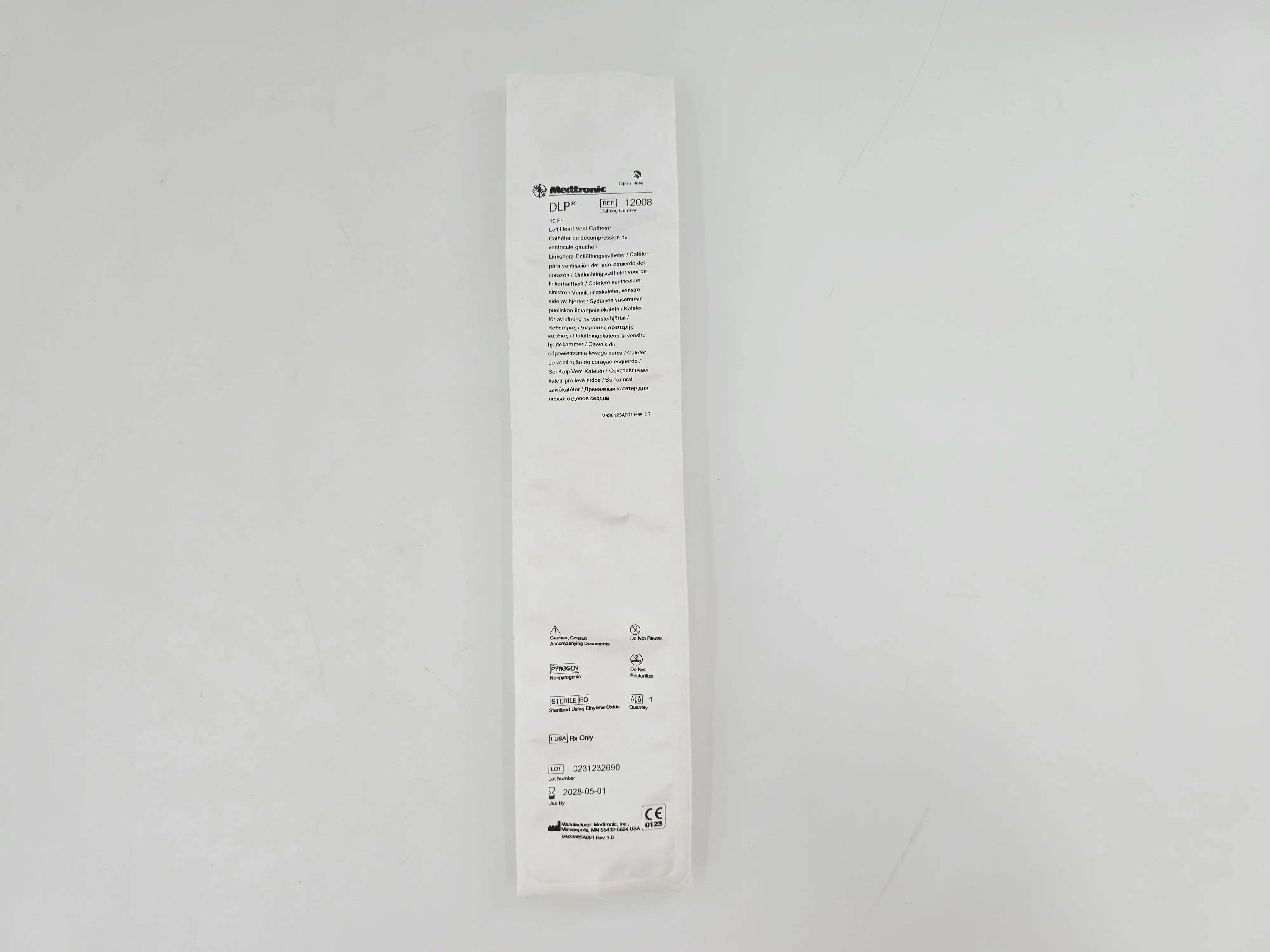 Medtronic 12008 DLP 10 Fr. Left Heart Vent Catheter BX/20 - Image 3