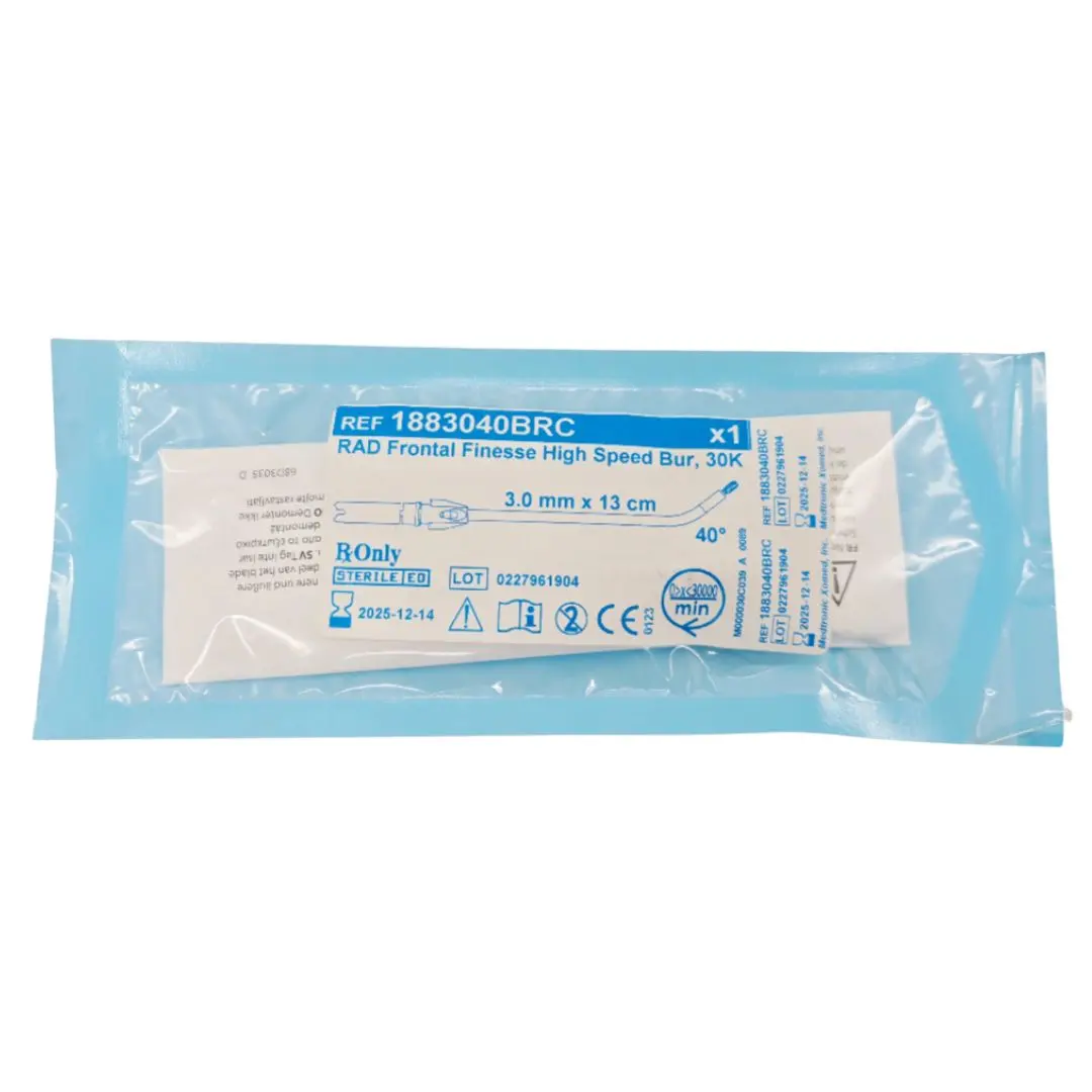 Medtronic 1883040BRC RAD Frontal Finesse High Speed Bur, 30K 3.0mm x 13cm 40°