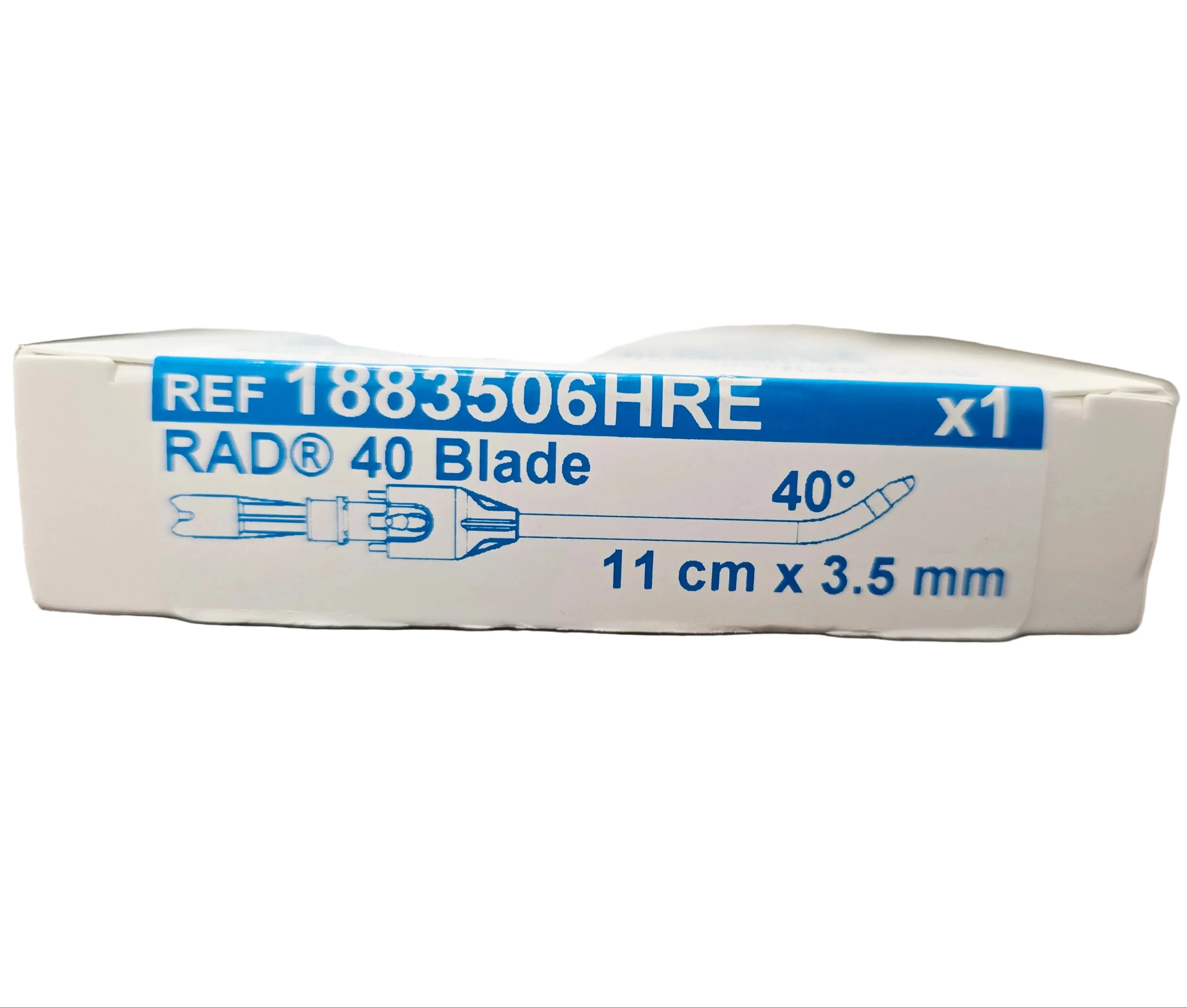 Medtronic 1883506HRE RAD 40 Rotatable Curved Sinus Blade 40° 11 cm x 3.5 mm 1/BX - Image 2