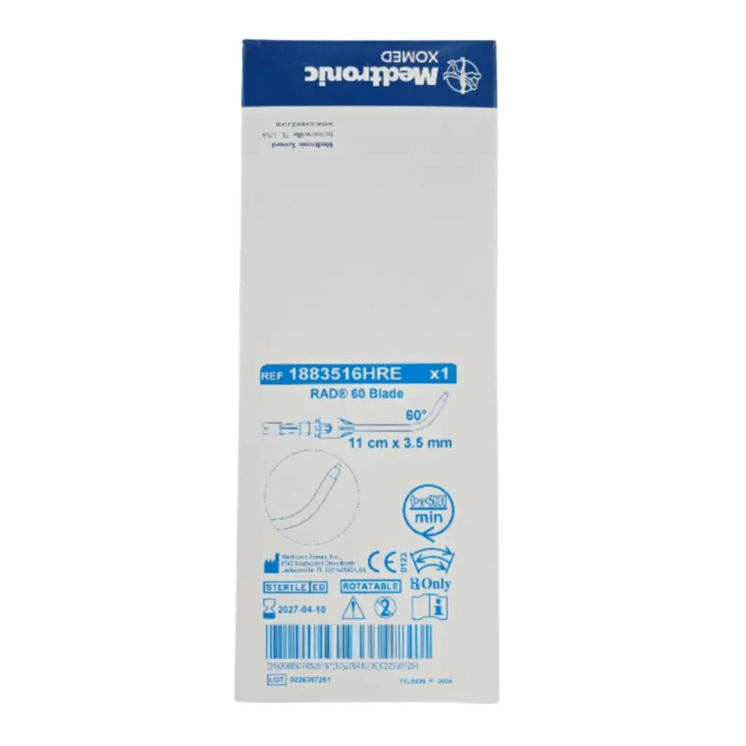Medtronic 1883516HRE RAD 60 Rotatable Curved Sinus Blade 60° 11 cm x 3.5 mm 1/BX