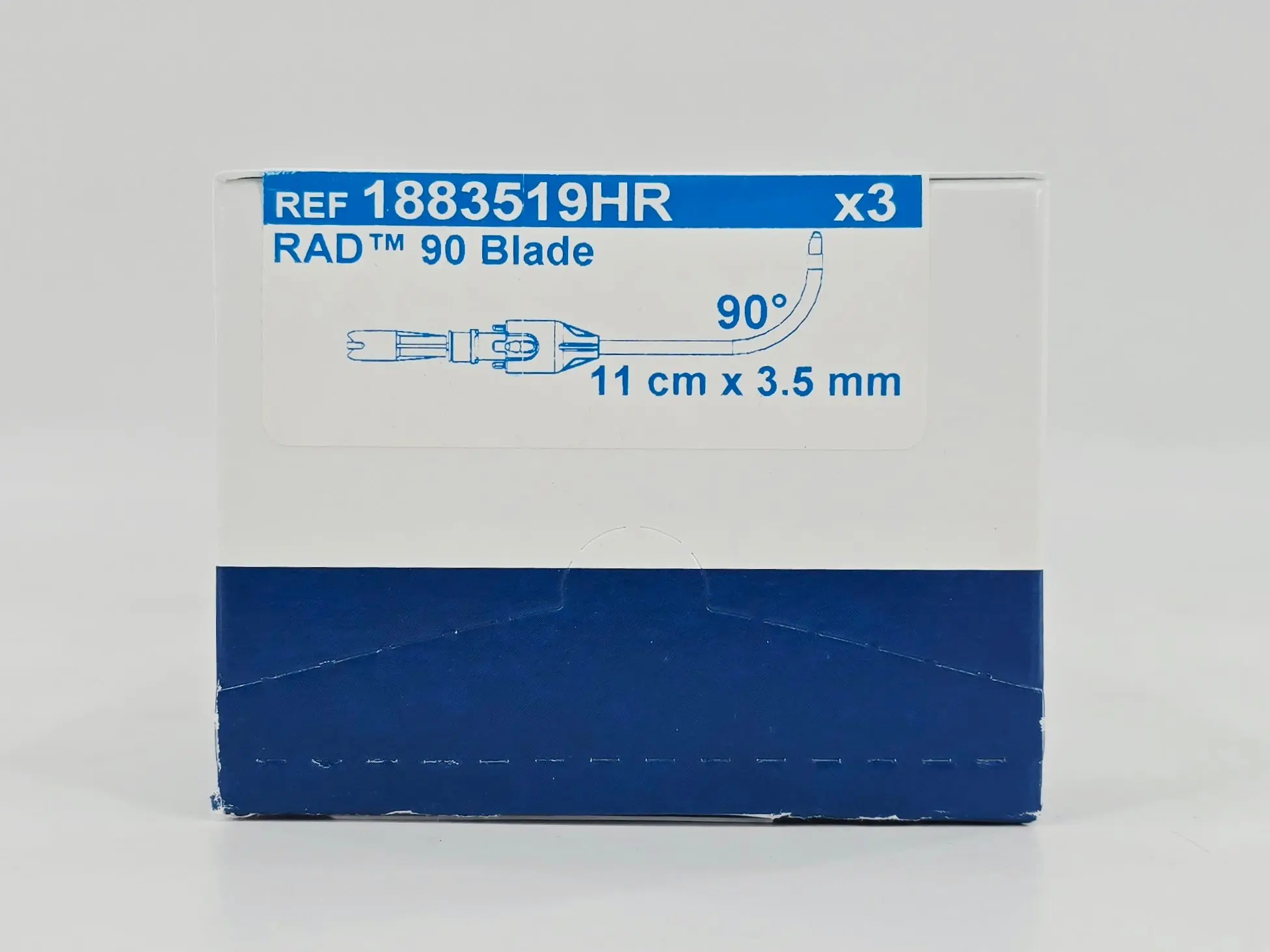 Medtronic 1883519HR RAD 90 Rotatable Curved Sinus Blade 90° 11 cm x 3.5 mm 3/BX - Image 3